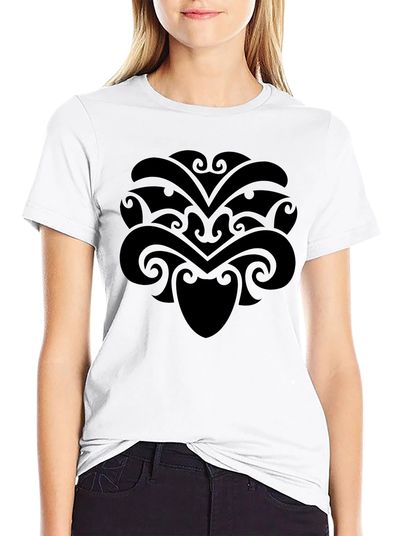 Black Tribal Art T-Shirt - Modern Menswear view 9