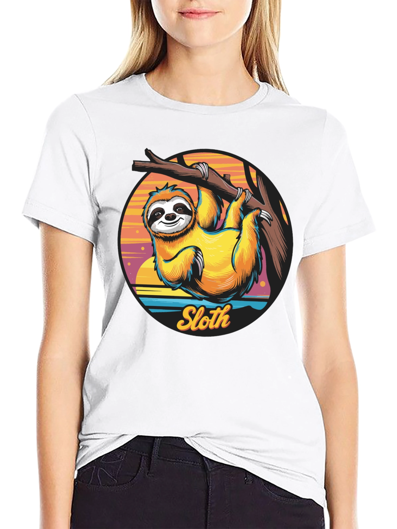 Black Sloth Graphic T-Shirt - Hang Loose Style view 9