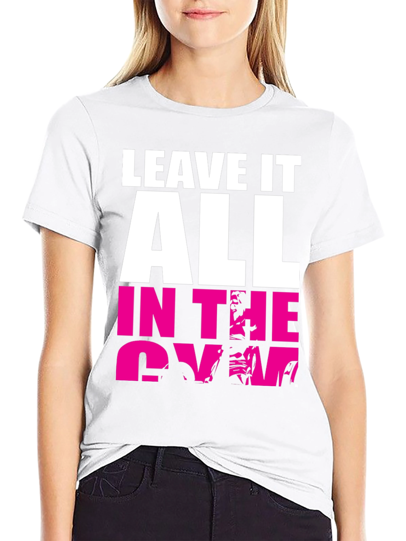 Black Leave It All In The Gym Graphic T-Shirt view 9