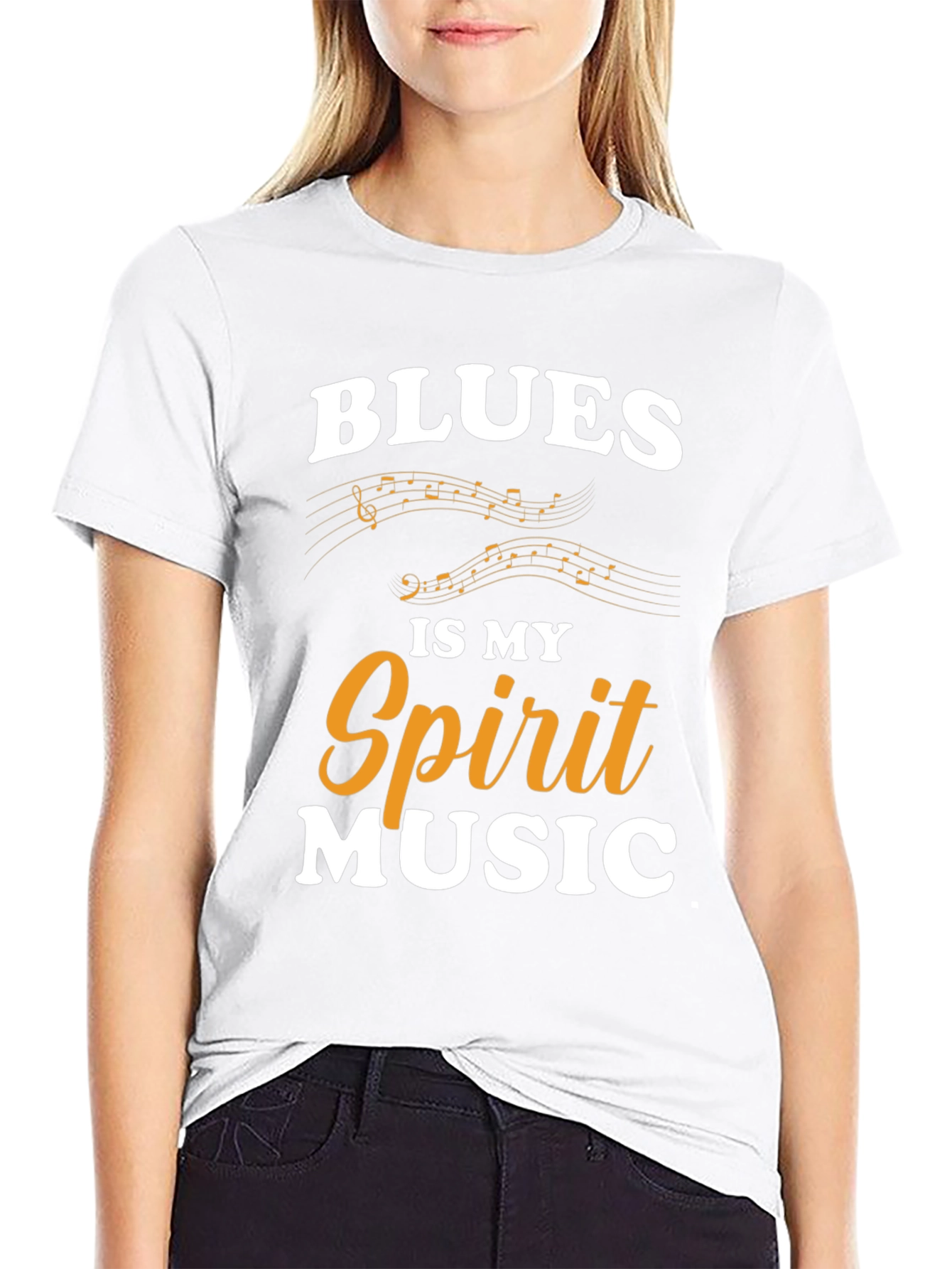 Black Blues Is My Spirit Music Graphic T-Shirt view 9