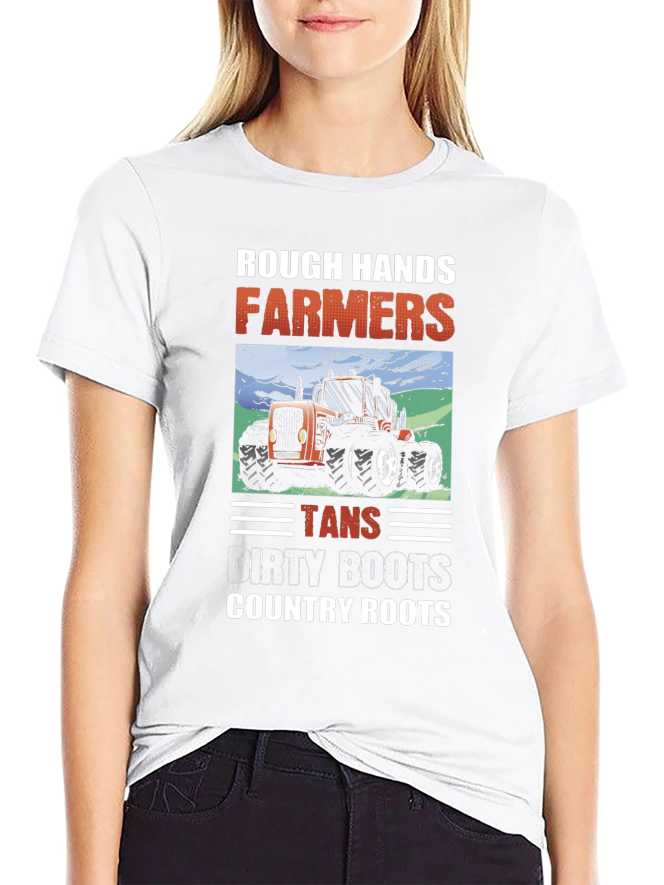 Black Rough Hands Farmers Graphic T-Shirt view 9