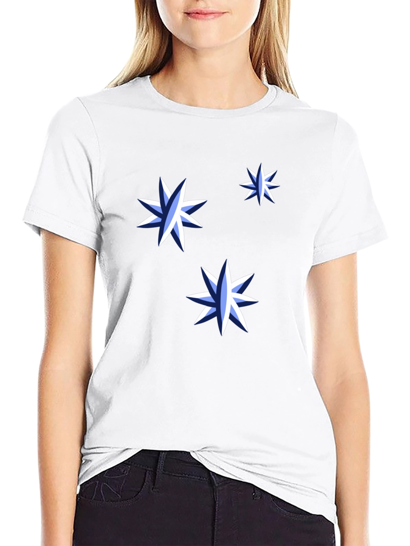 Starry Night Graphic Tee - Black Cotton Shirt - 9