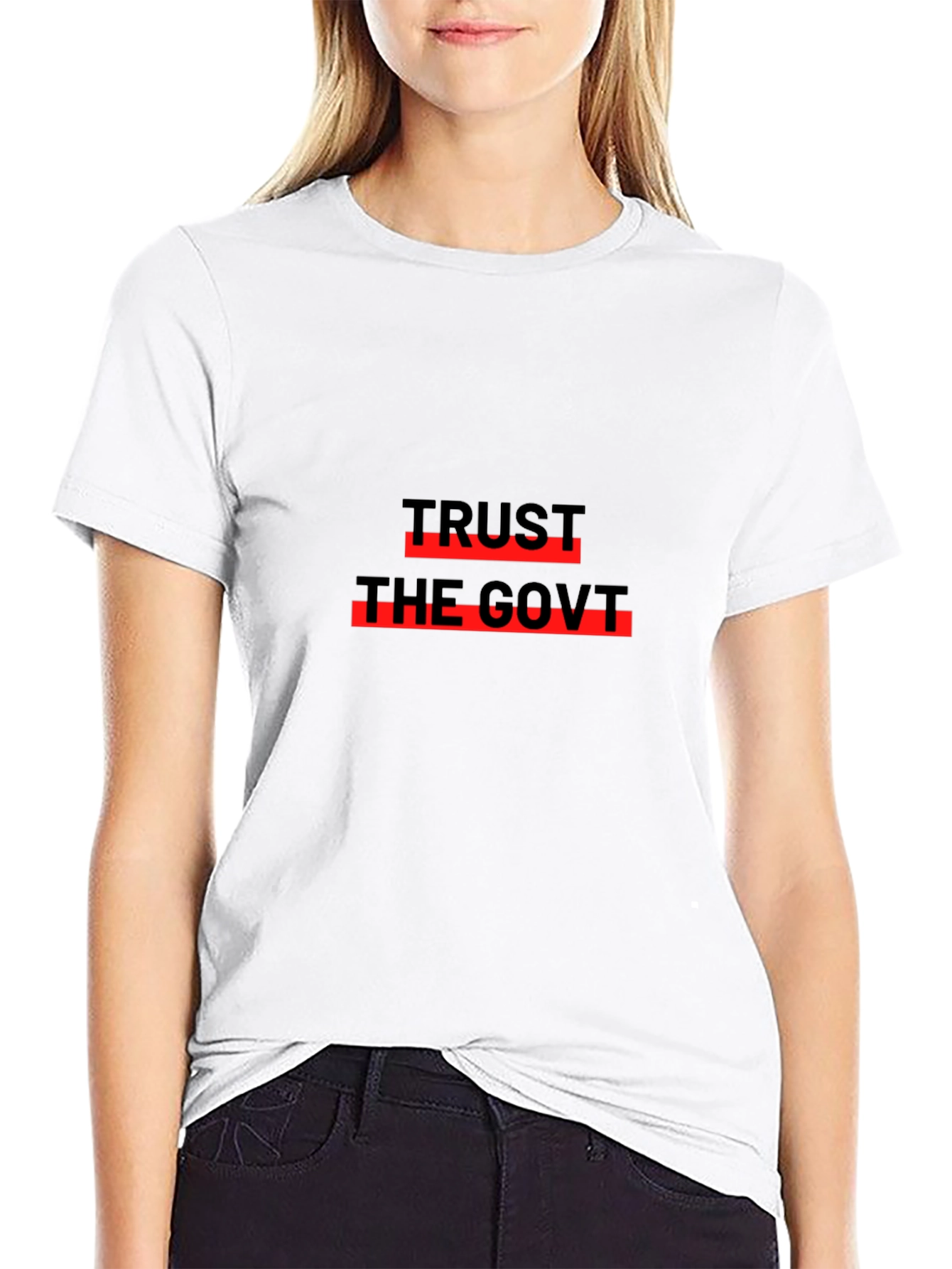 Black Trust the Govt Black T-Shirt view 9
