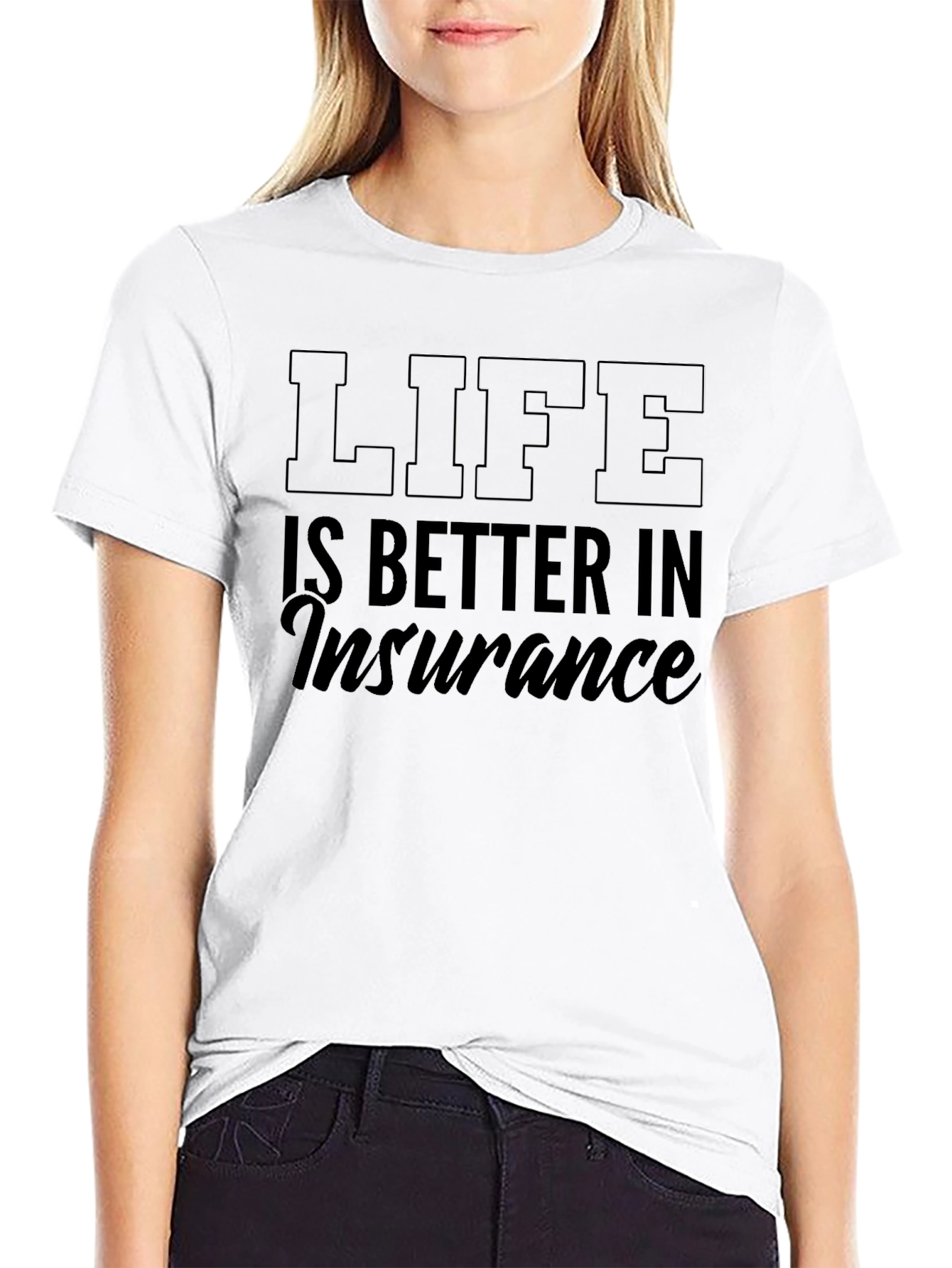 Black Life is Better in Insurance T-Shirt view 9