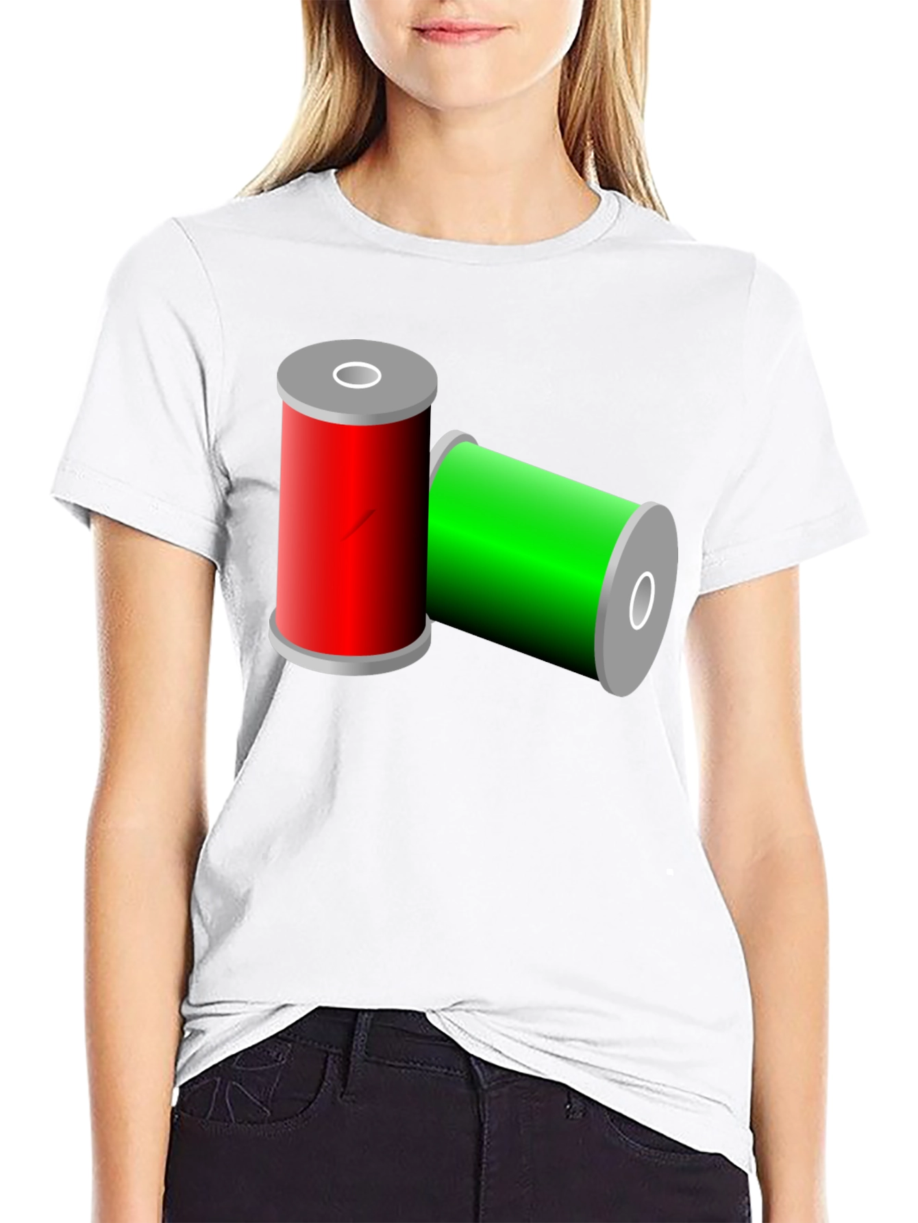 Black Thread Spools Graphic Tee view 9