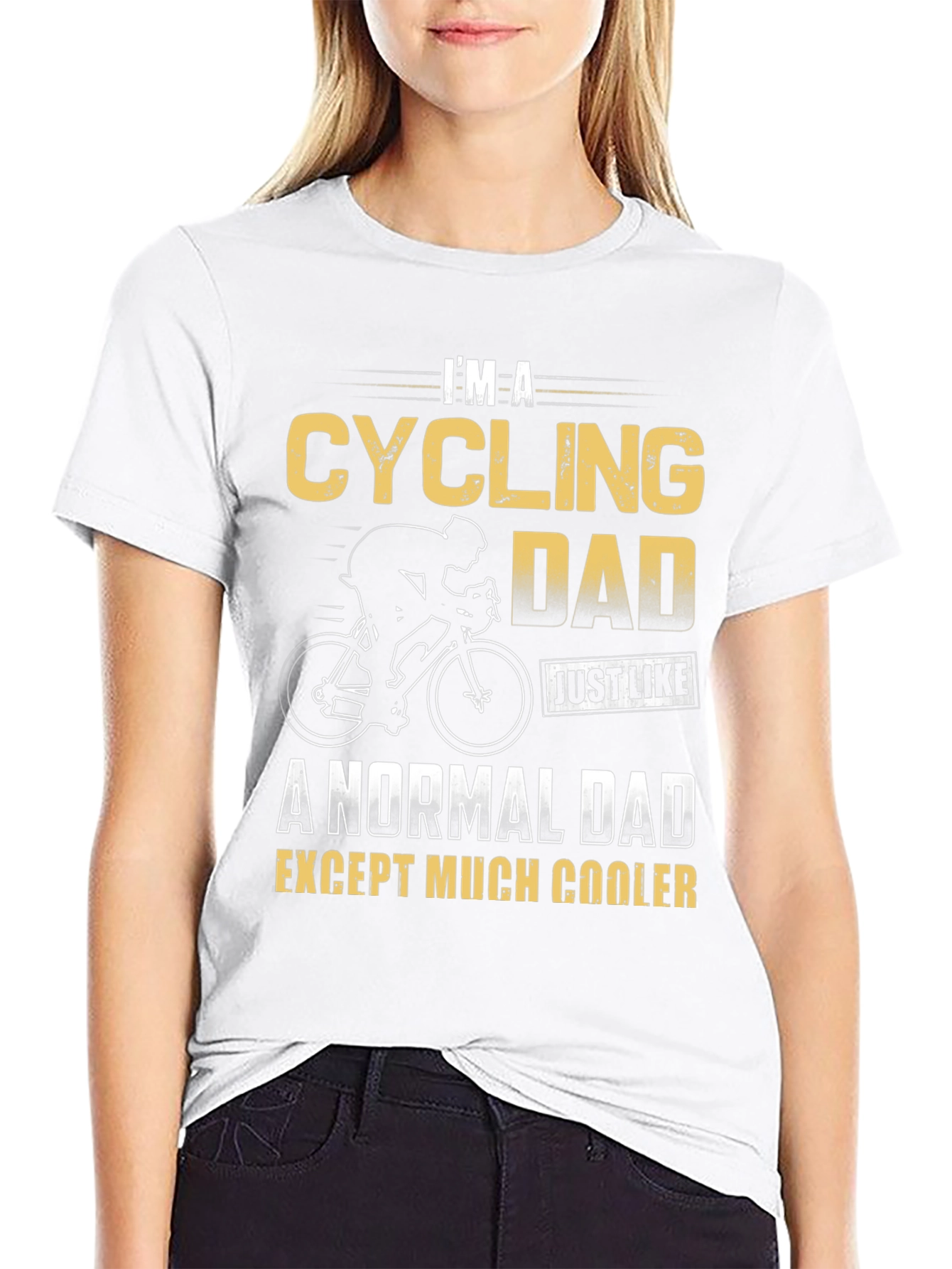 Black Cycling Dad T-Shirt - Cool Cyclist Father Gift view 9