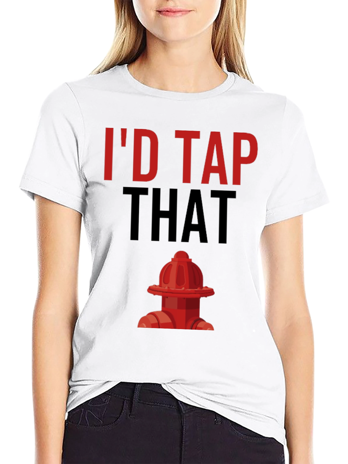 Black I'd Tap That Graphic T-Shirt view 9