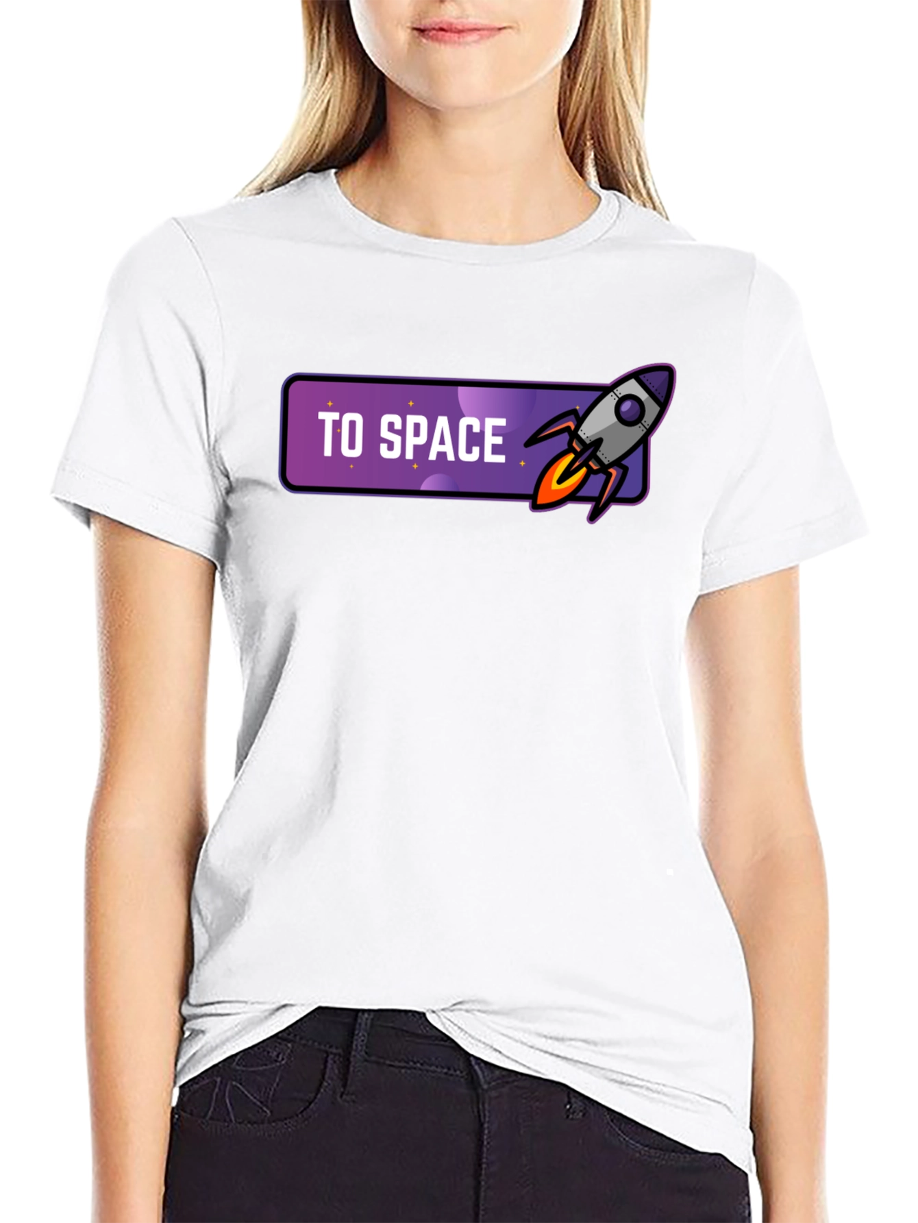 Black To Space T-Shirt - Rocket Graphic Tee view 9