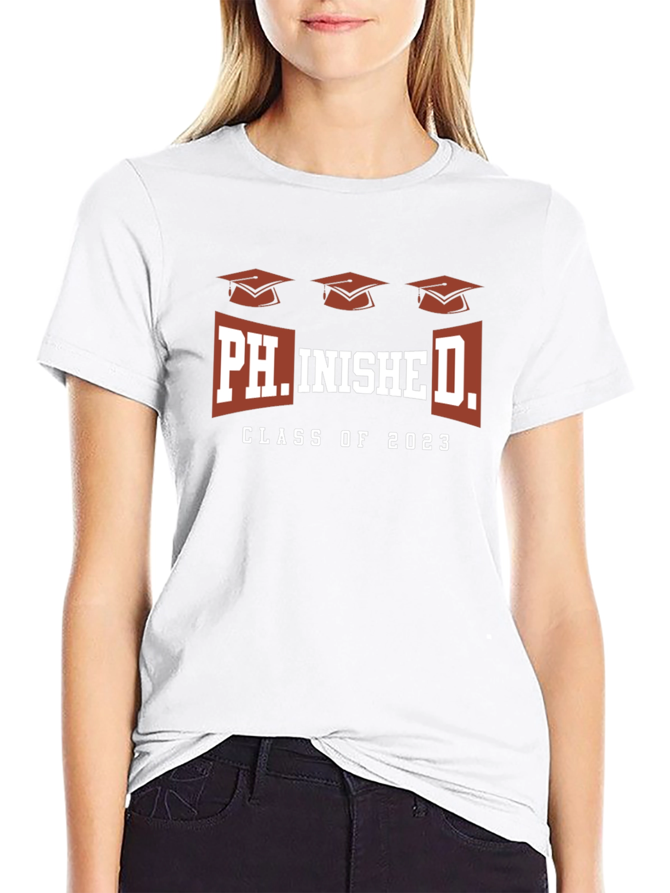 Black Ph.inishe D. Class of 2023 Graduation T-Shirt view 9