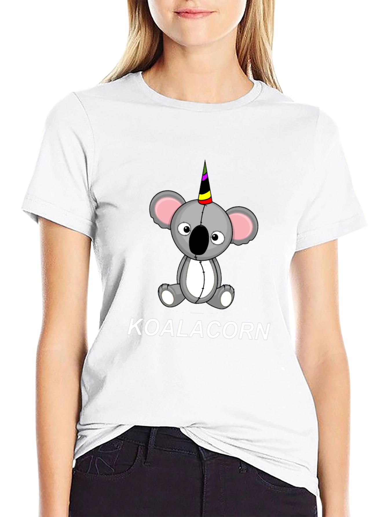 Black Koalacorn Black T-Shirt - Unisex Graphic Tee view 9