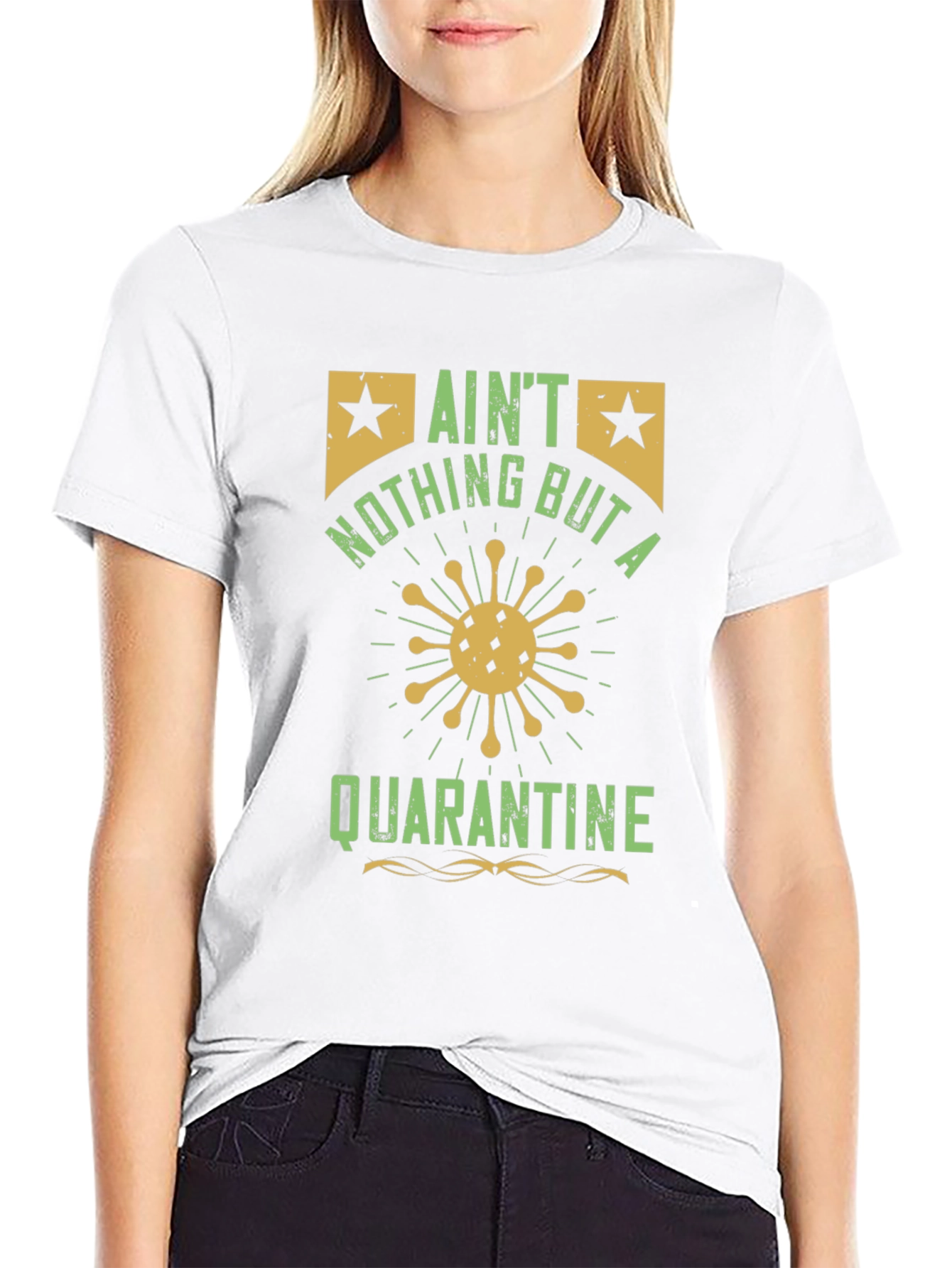 Black Ain't Nothing But a Quarantine T-Shirt - Black view 9