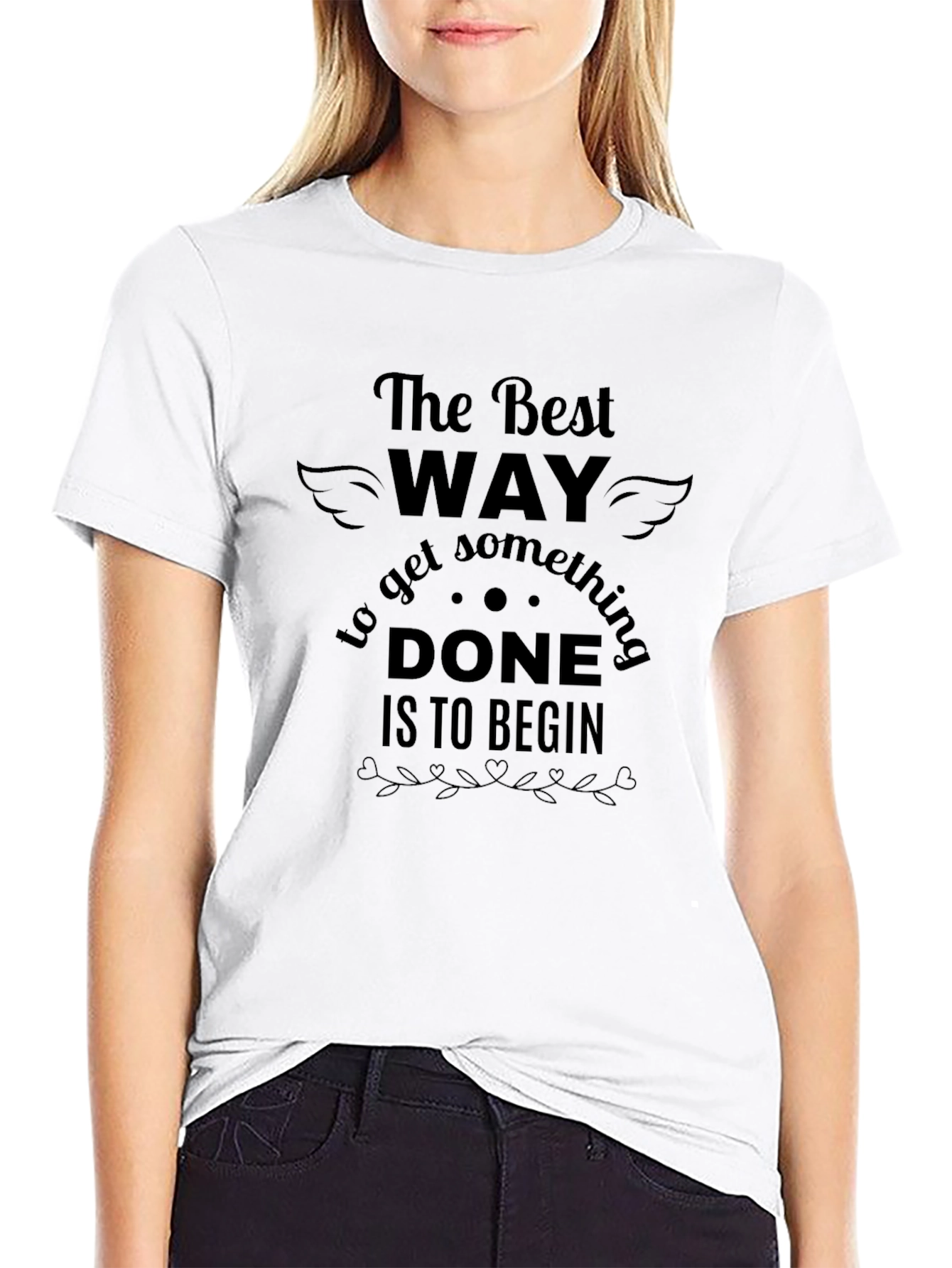 Black The Best Way to Begin T-Shirt view 9
