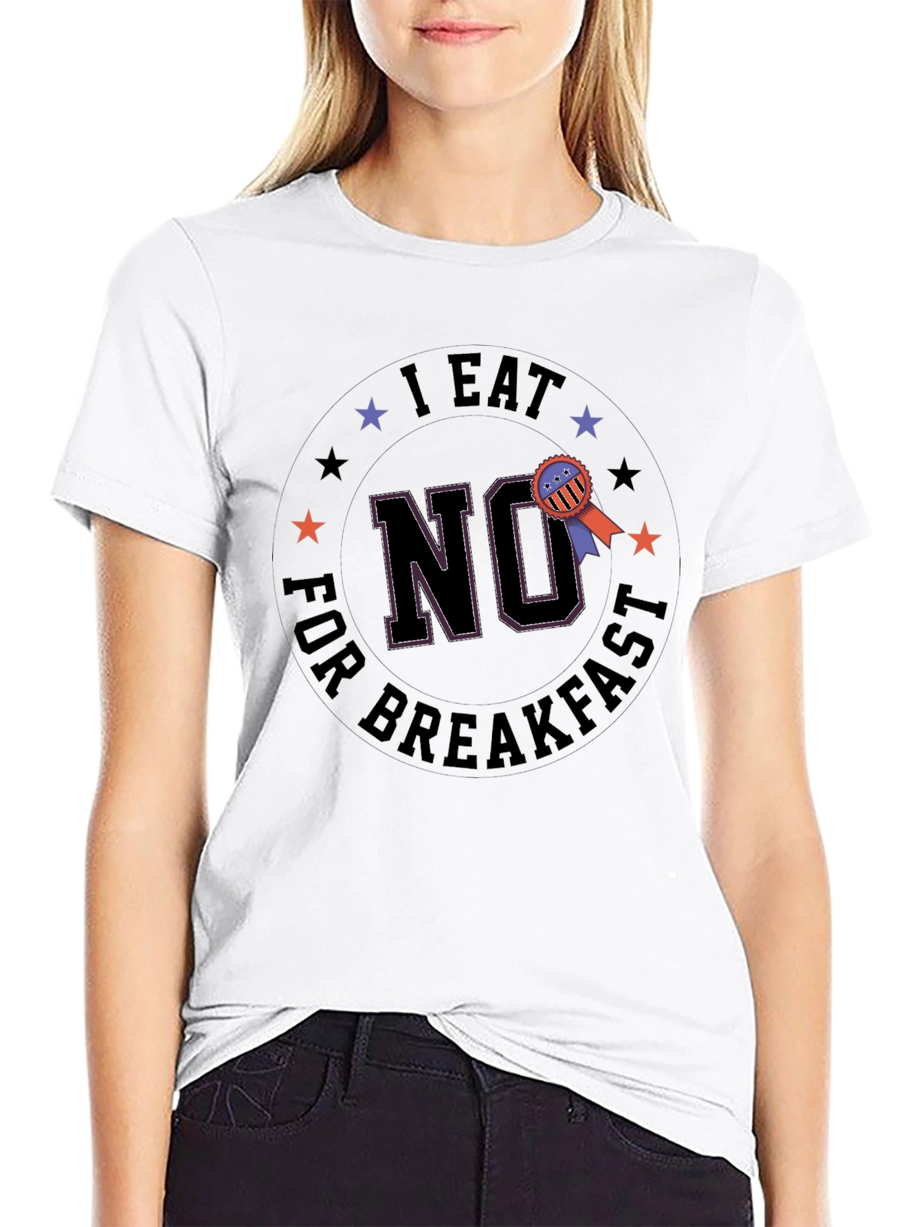 Black I Eat No for Breakfast Graphic T-Shirt view 9