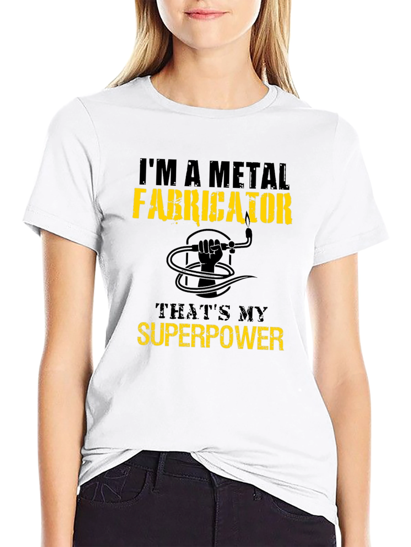 Black Metal Fabricator Superpower T-Shirt - Black view 9
