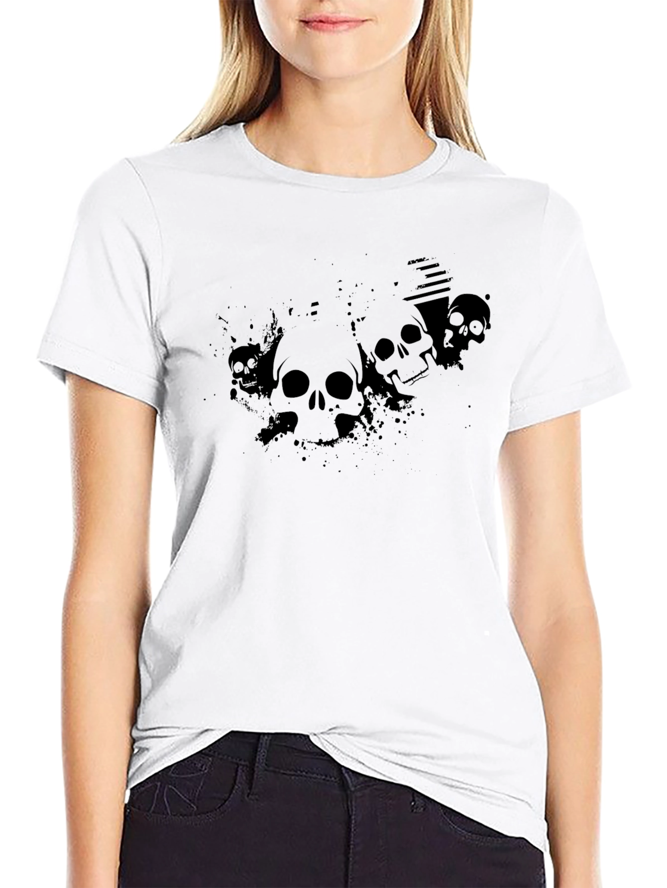 Skull Graphic T-Shirt - Men's Black Tee - 9