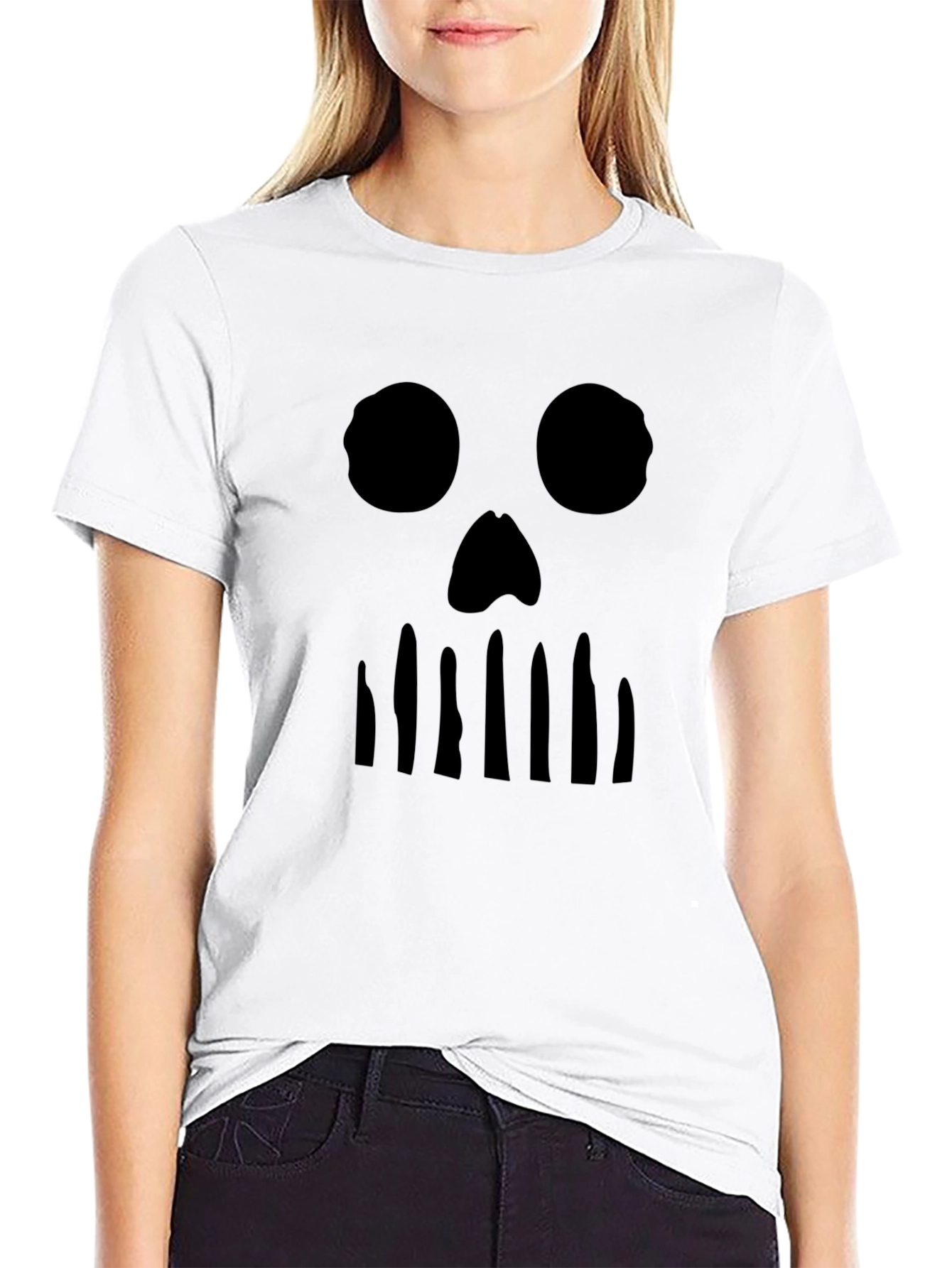 Black Skull Graphic Black T-Shirt view 9