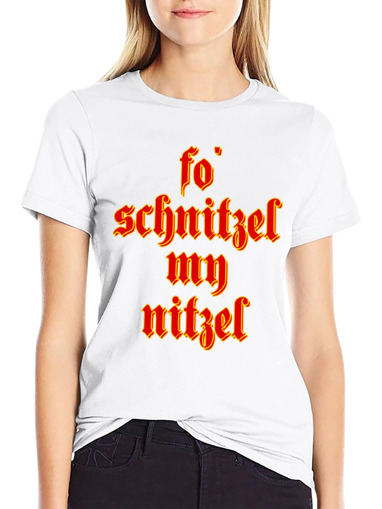 Black Funny Fo' Schnitzel My Nitzel Graphic Tee view 9