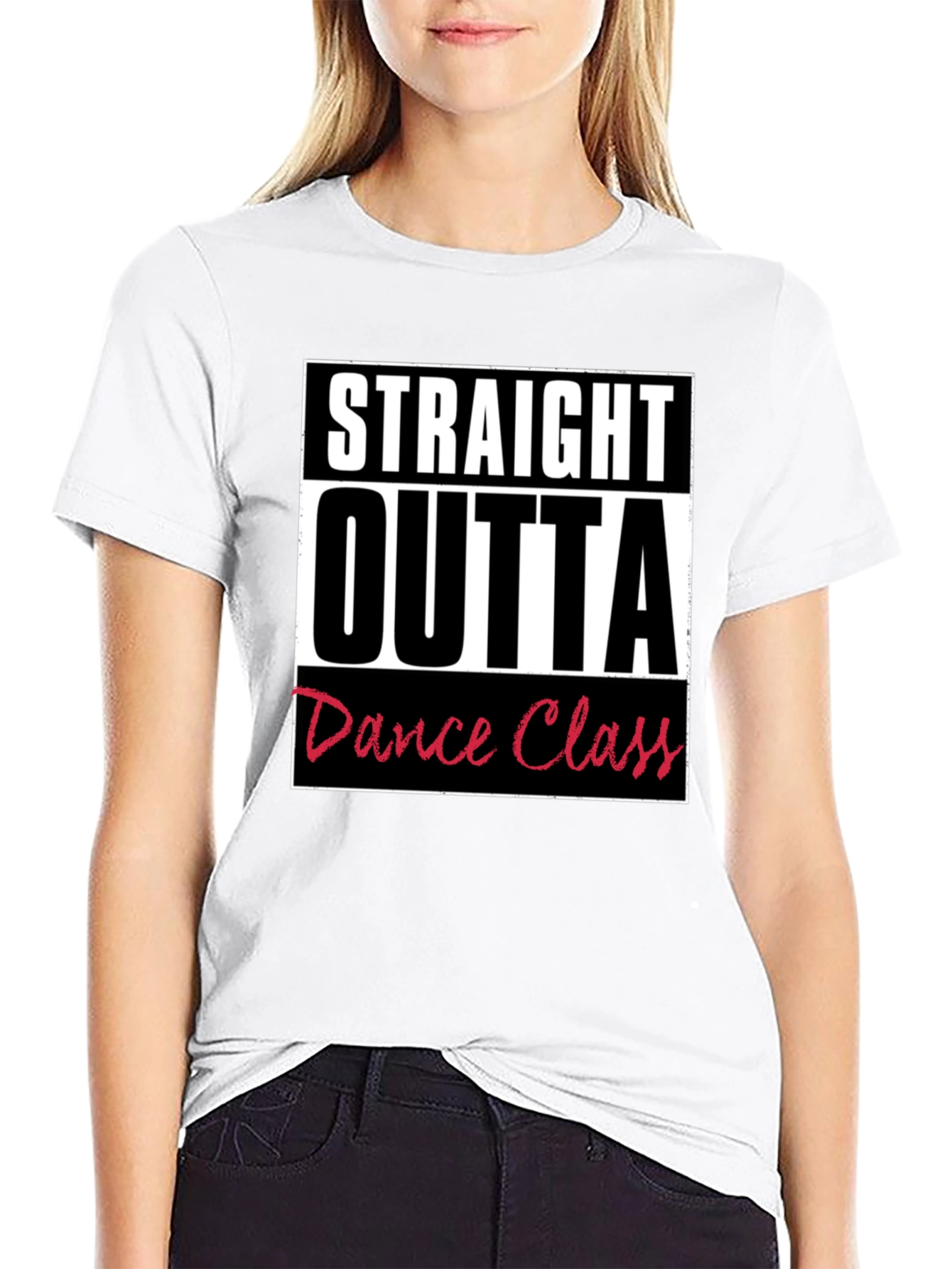 Black Straight Outta Dance Class Graphic T-Shirt view 9