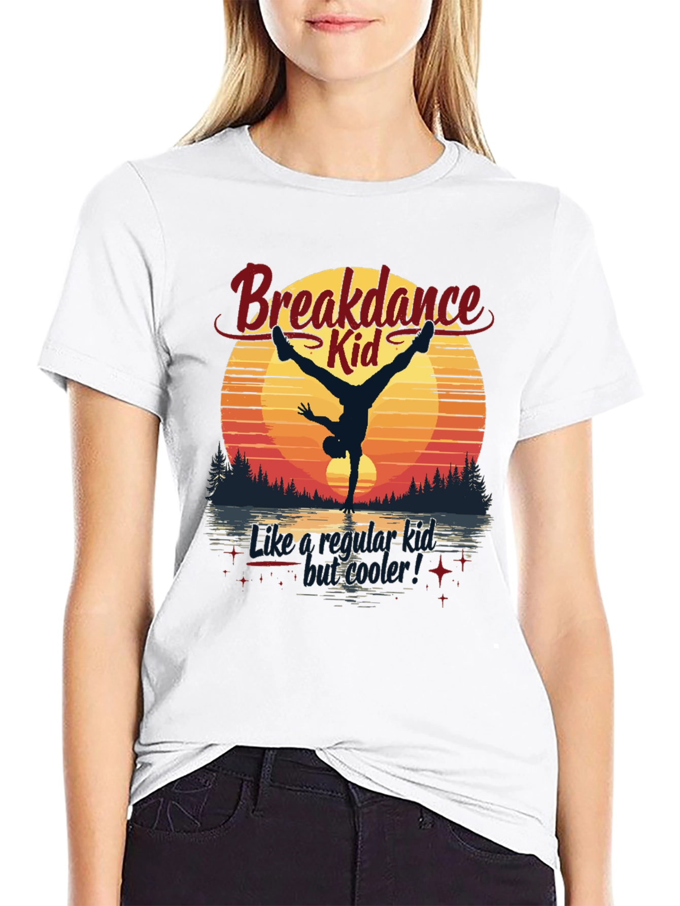 Black Breakdance Kid Graphic T-Shirt view 9