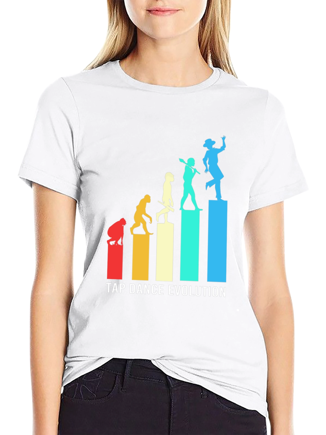 Black Tap Dance Evolution Graphic Tee - Stylish Dance Lover's Shirt view 9