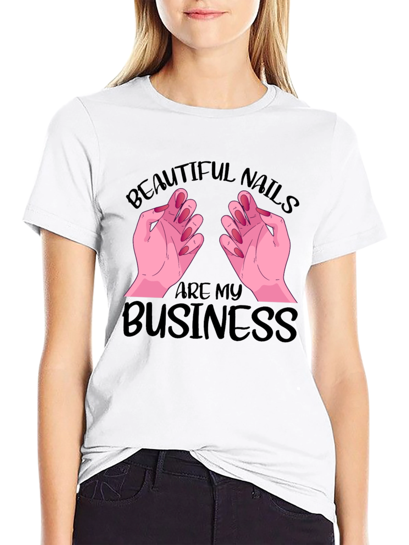 Black Beautiful Nails are My Business T-Shirt view 9