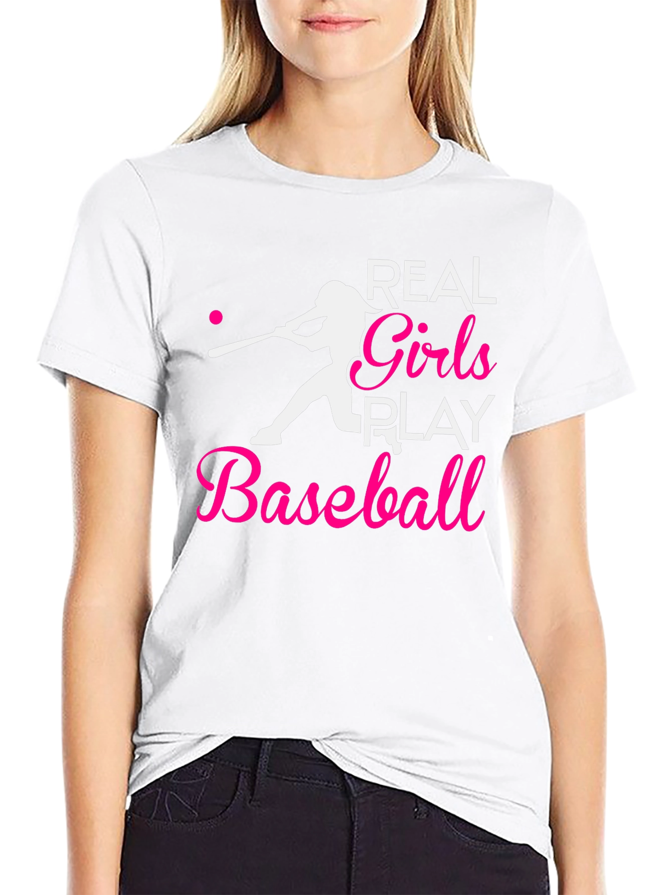 Real Girls Play Baseball T-Shirt - 9