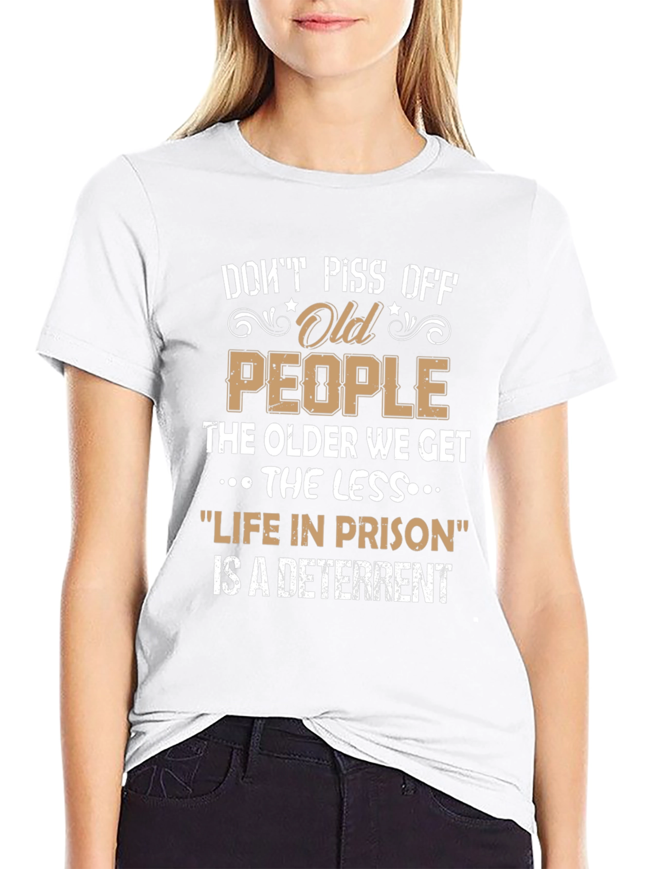Black Don't Piss Off Old People Graphic T-Shirt view 9