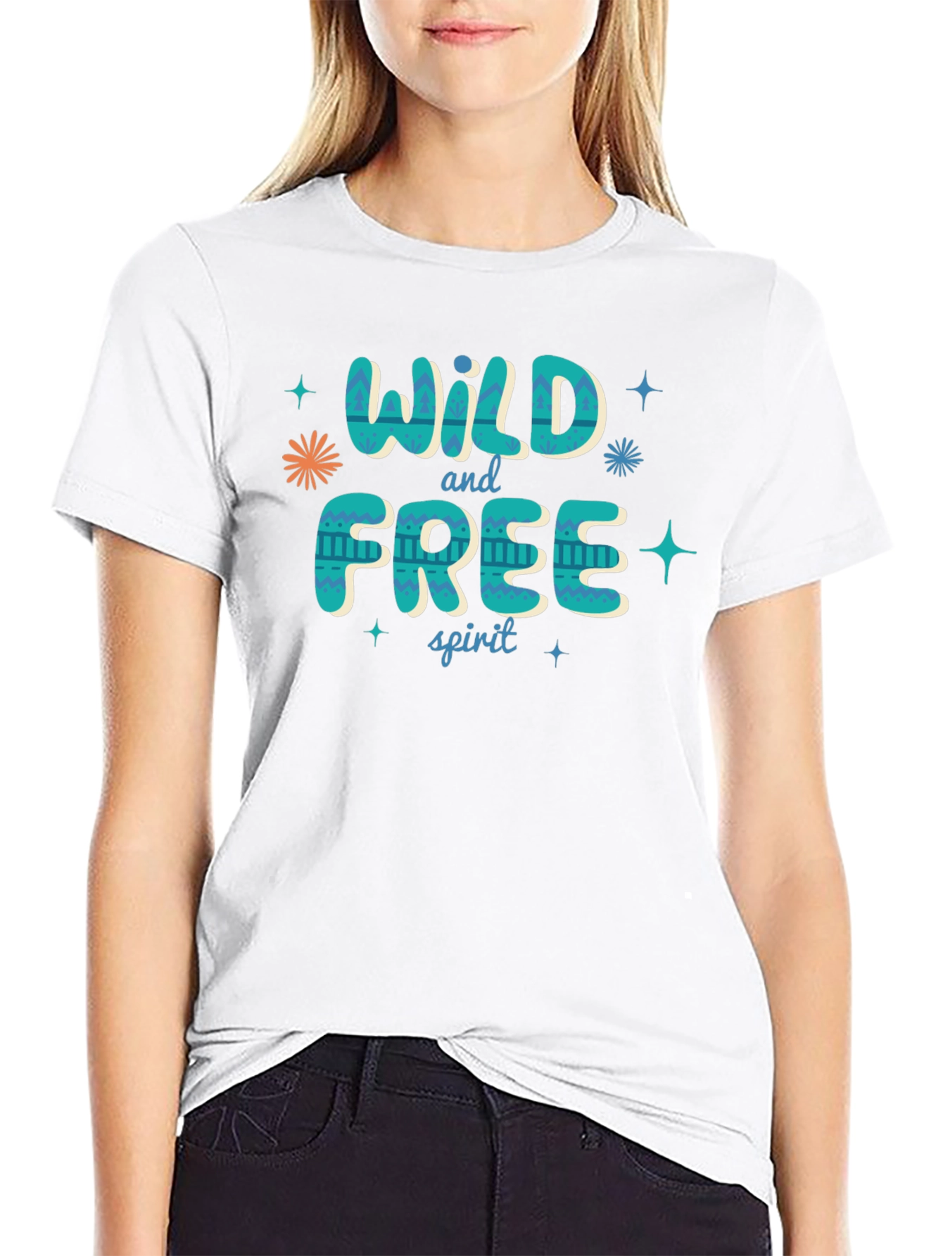 Black Wild and Free Spirit Graphic Tee view 9