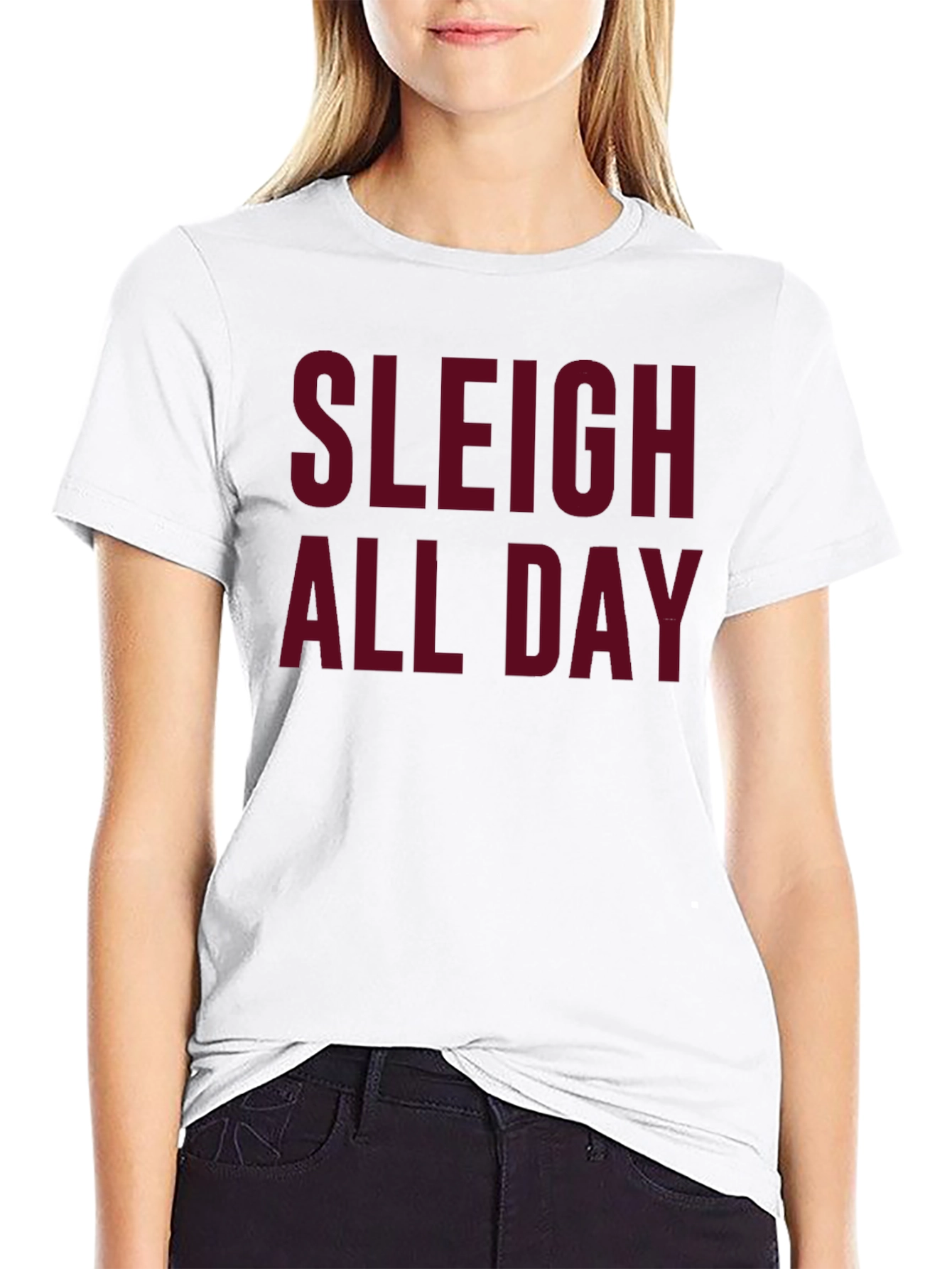 Black Sleigh All Day Christmas Graphic Tee view 9