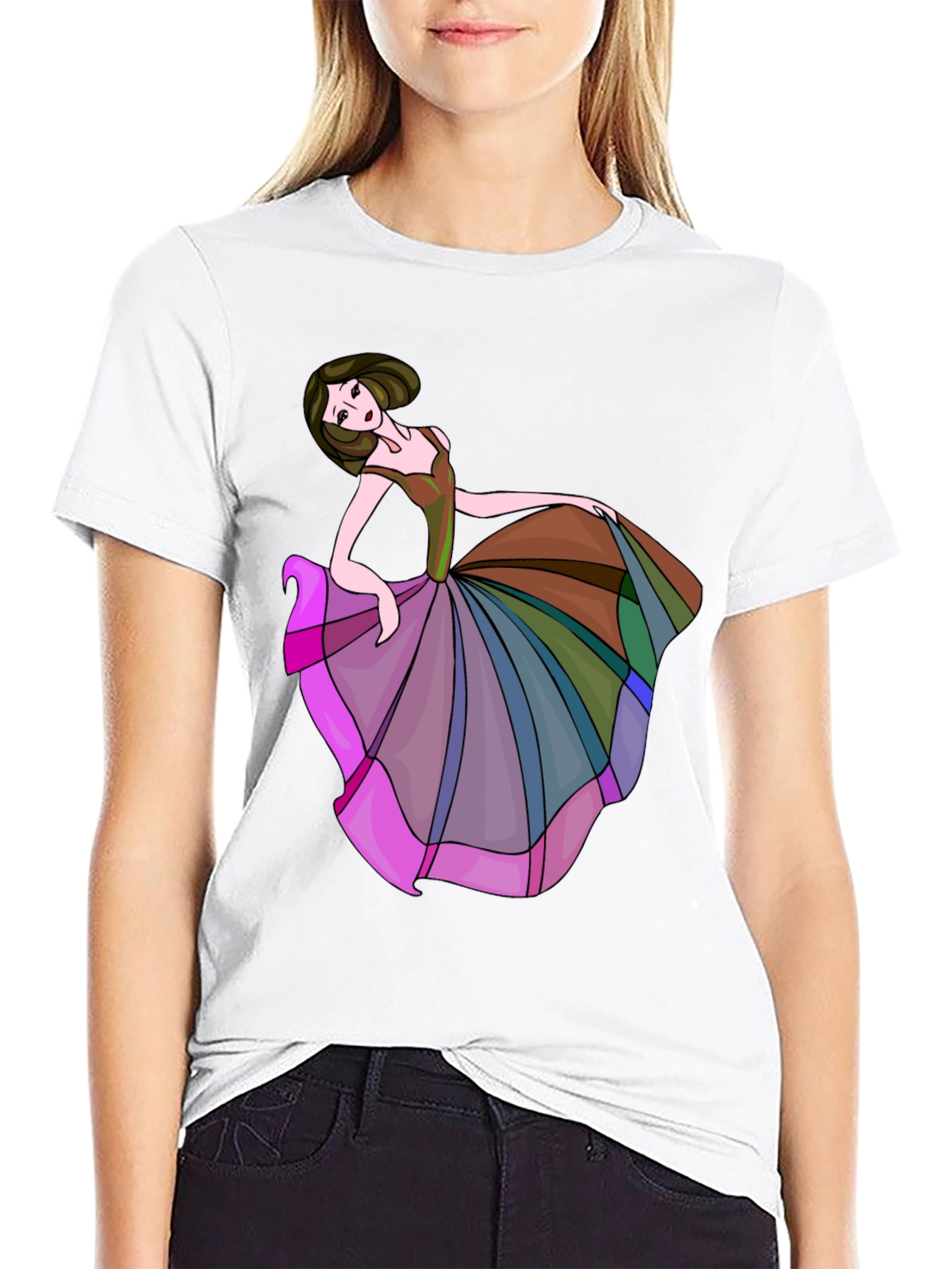 Black Artistic Dancer Graphic T-Shirt view 9