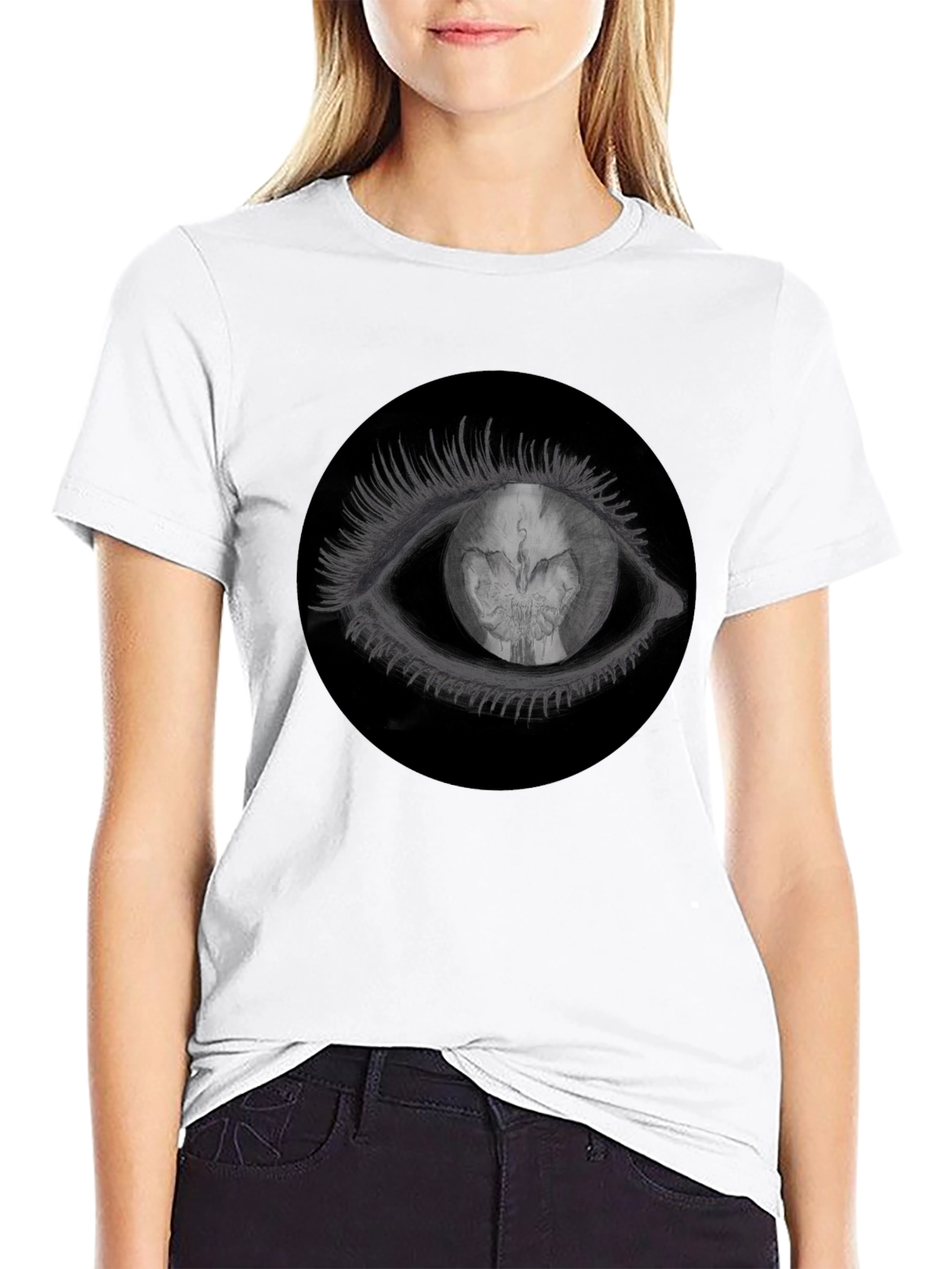 Black Eye See You T-Shirt - Black Graphic Tee view 9