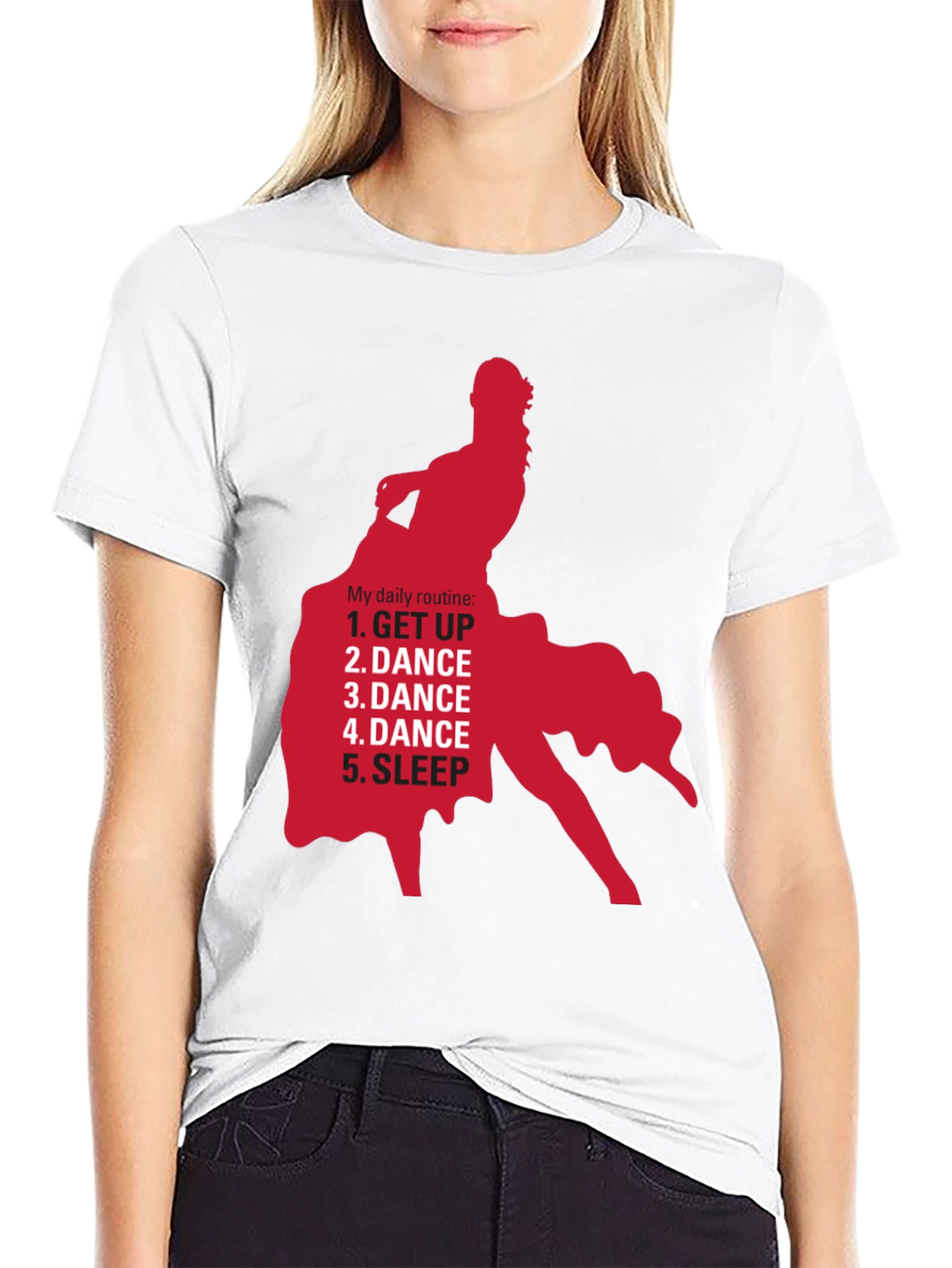 Black Dance Routine T-Shirt - Black Graphic Tee for Dancers view 9