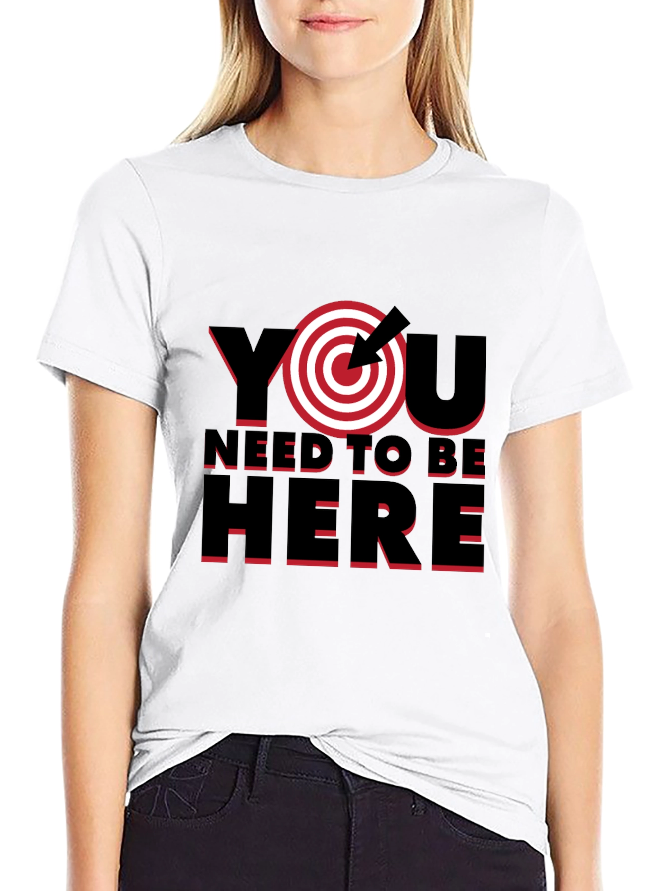 Black Target Practice T-Shirt - You Need To Be Here Tee view 9