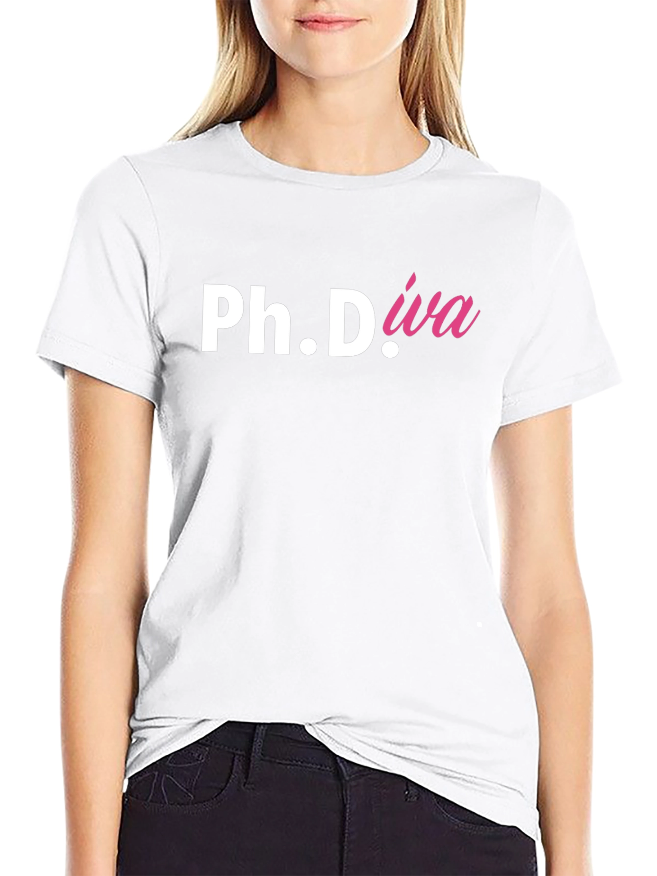Black Ph.Diva Graphic Tee - Smart & Stylish view 9