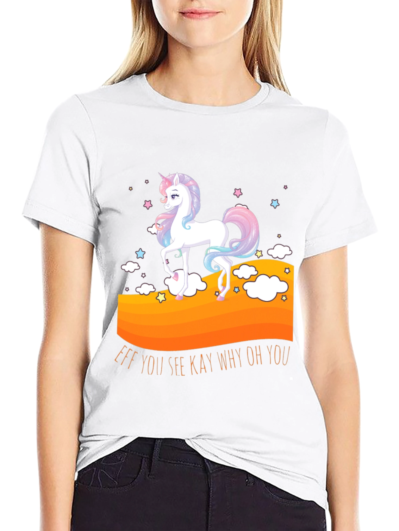 Black Unicorn T-Shirt: "Eff You See Kay Why Oh You" view 9
