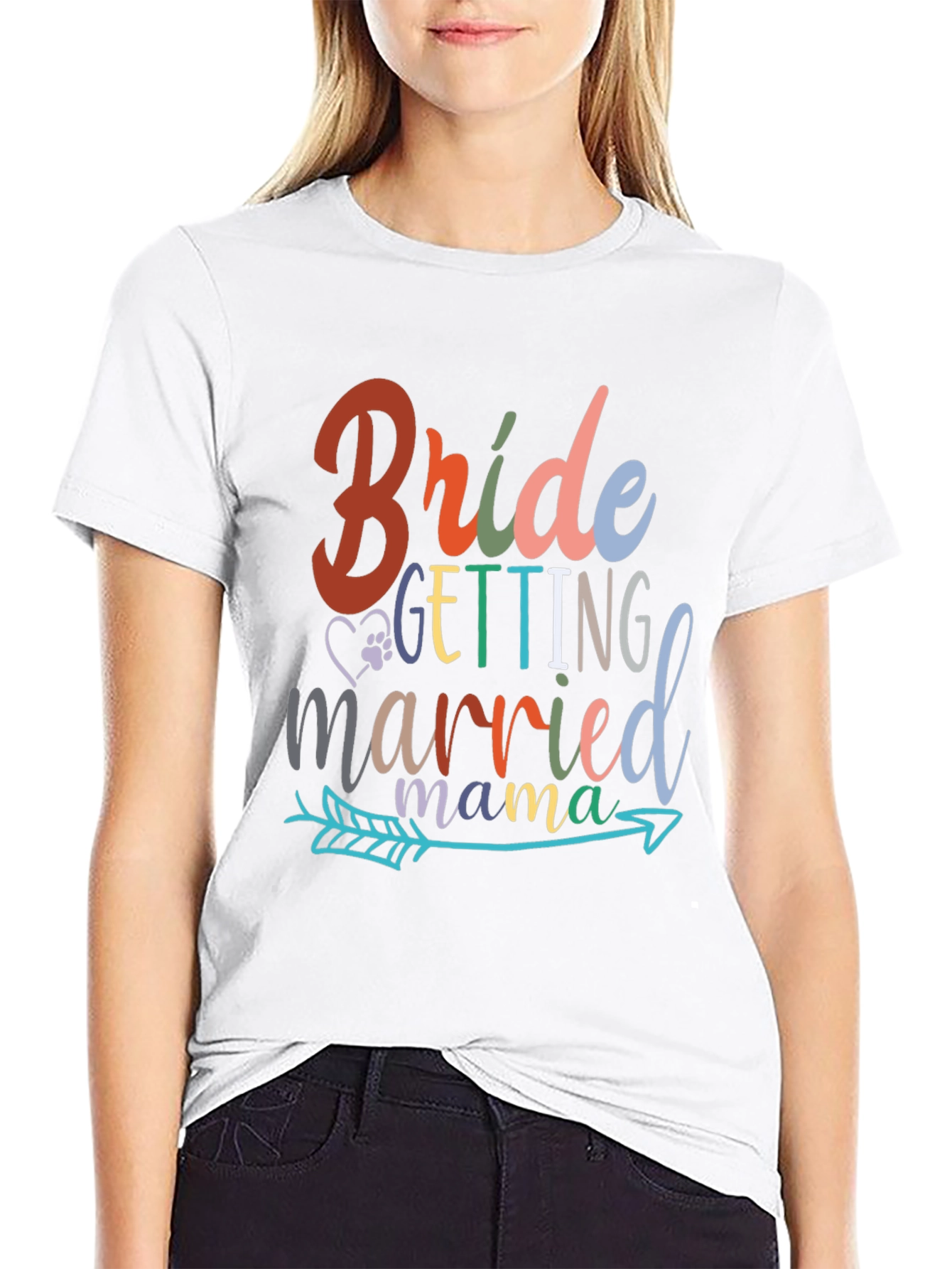 Black Bride Getting Married Mama T-Shirt view 9