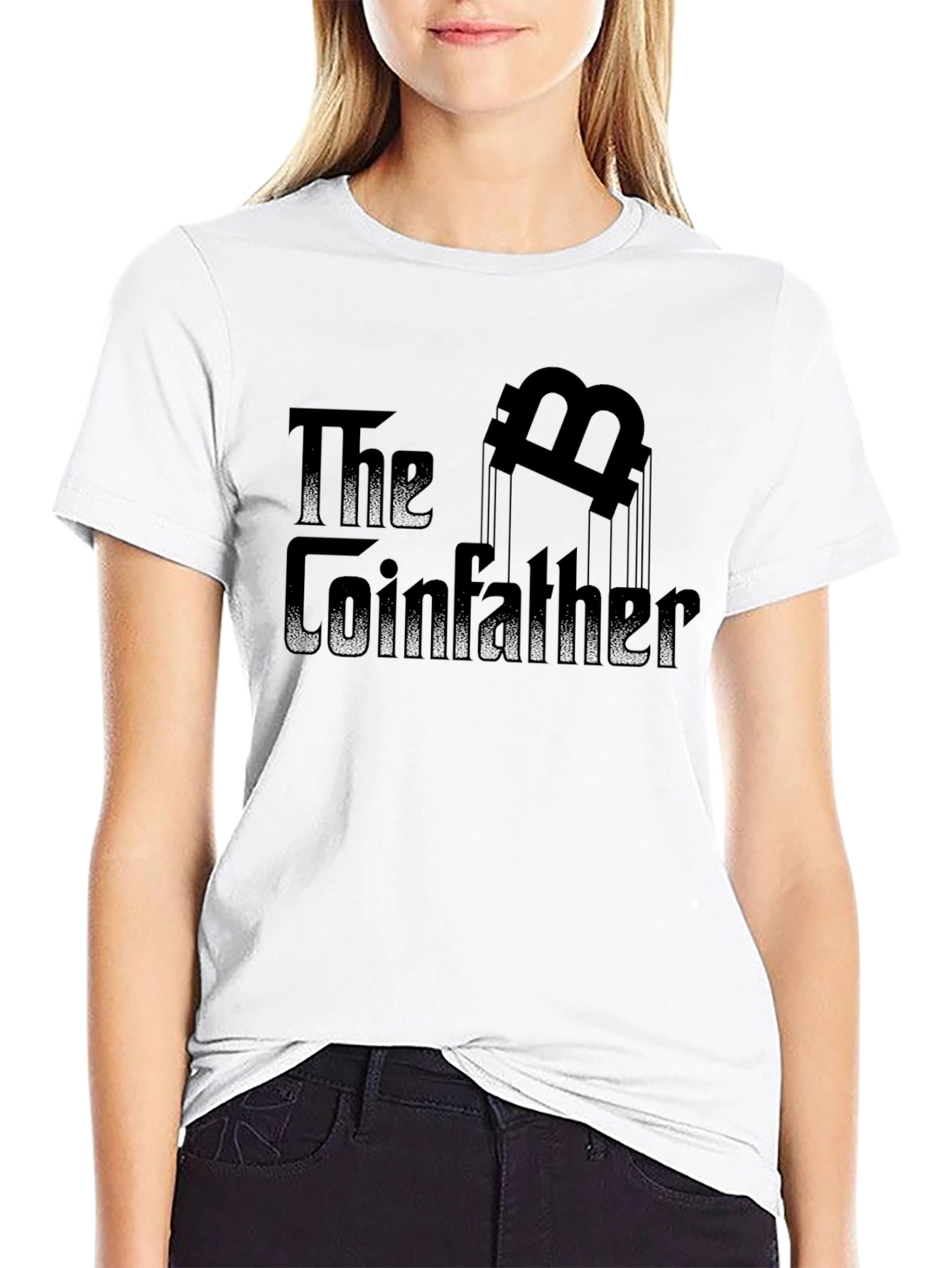 Black The Coinfather T-Shirt - Bitcoin Crypto Tee view 9