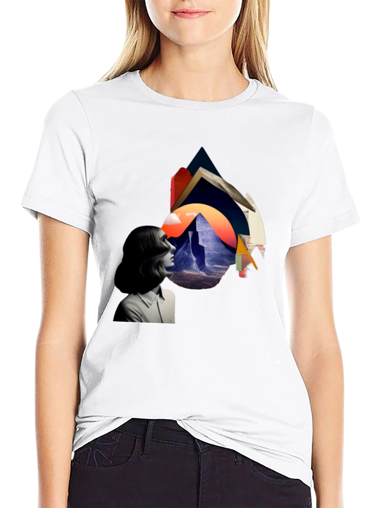 Black Abstract Art Black T-Shirt view 9