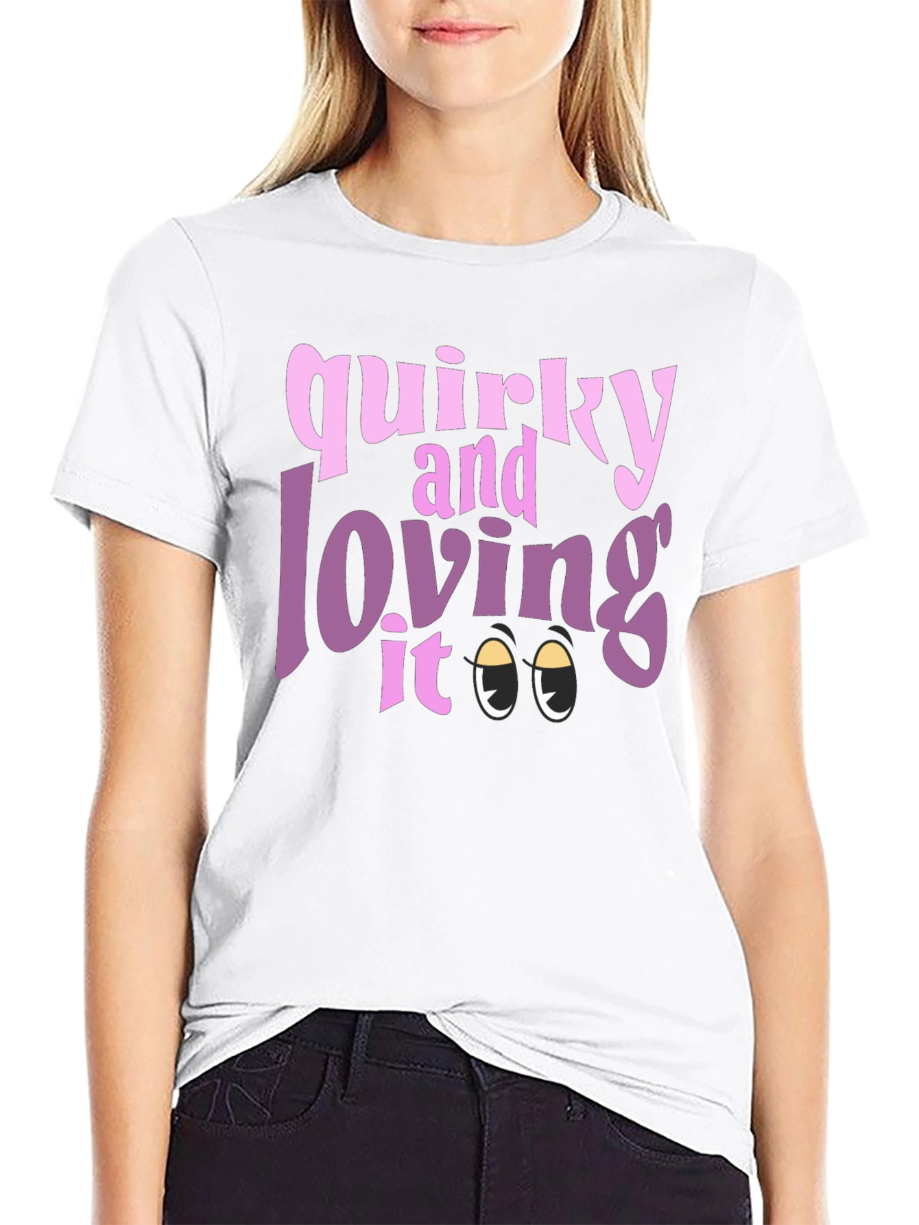 Black Quirky and Loving It T-Shirt view 9
