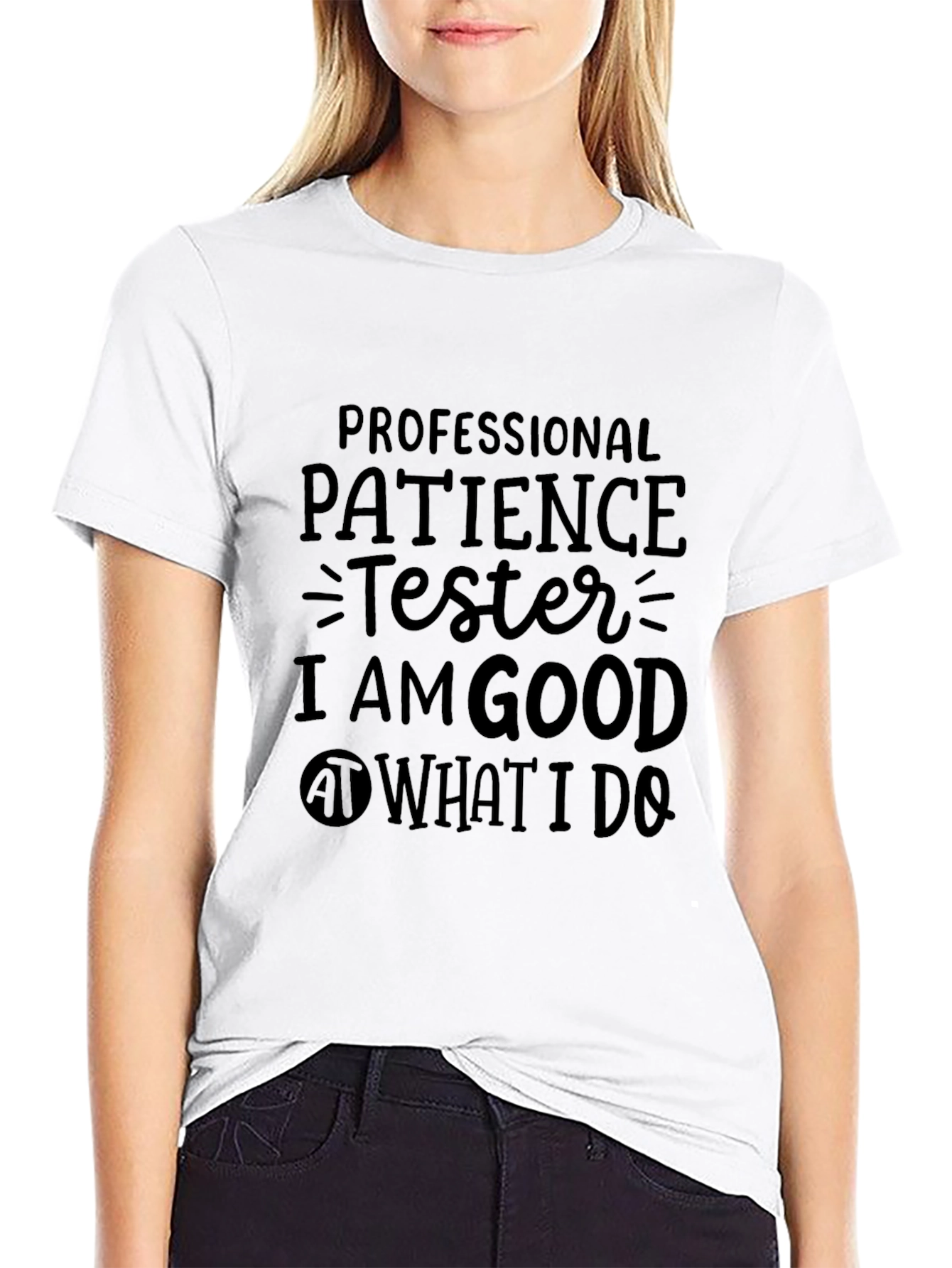 Black Professional Patience Tester Graphic T-Shirt view 9