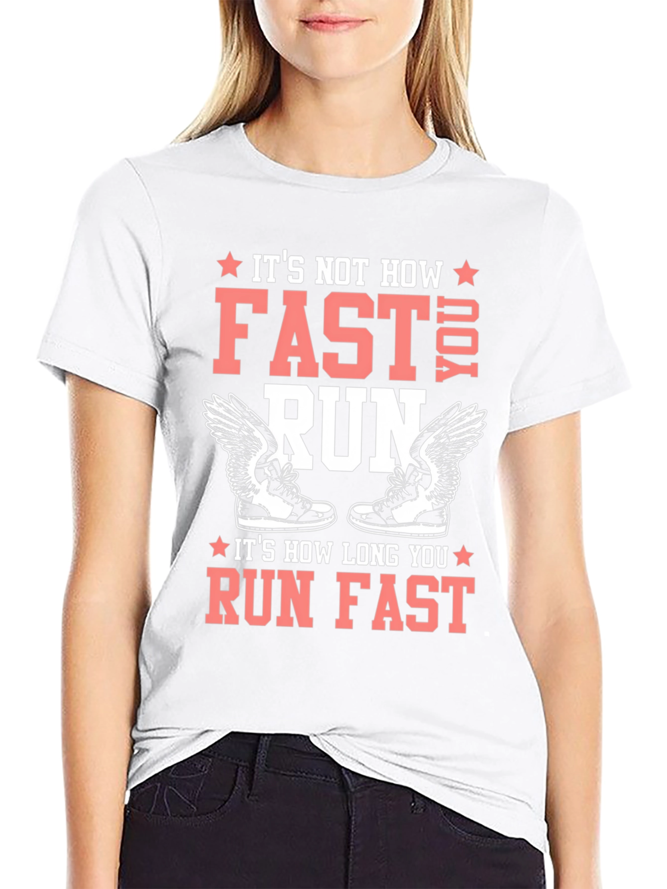 Black Runner's Tee: It's How Long You Run Fast! view 9