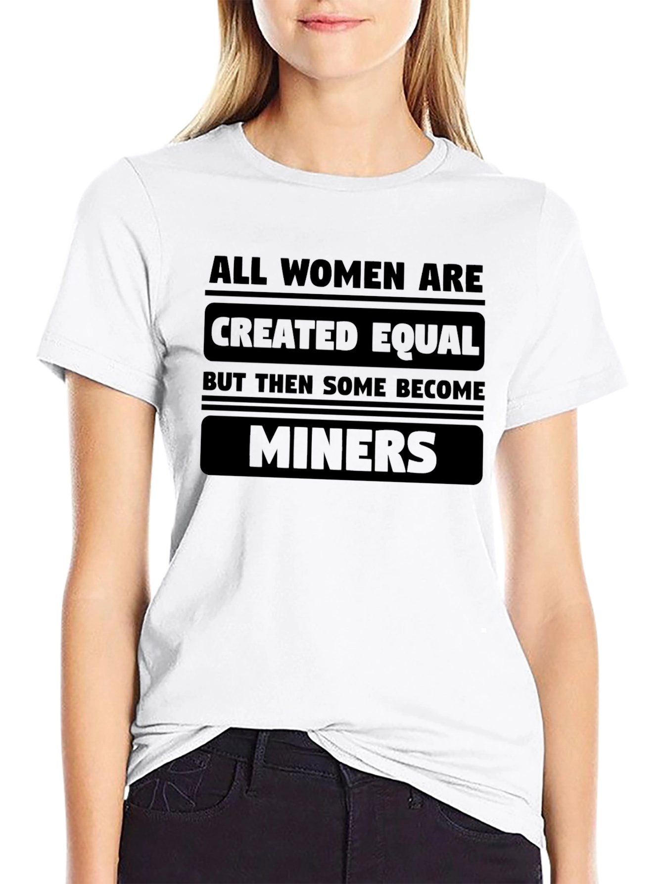 Black Women Miners Graphic T-Shirt - Equality Statement view 9