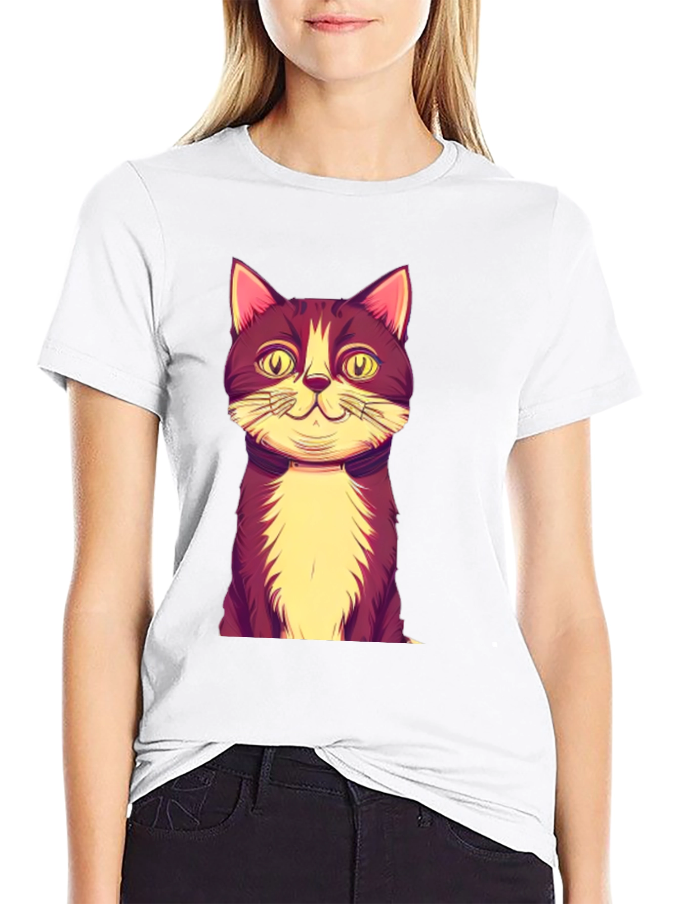 Black Cat Graphic Print Tee view 9
