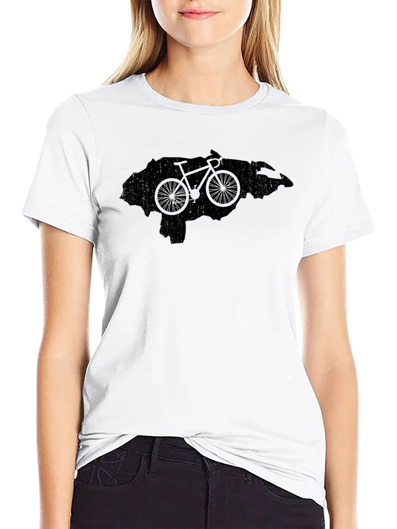 Black Honduras Bike Graphic T-Shirt view 9