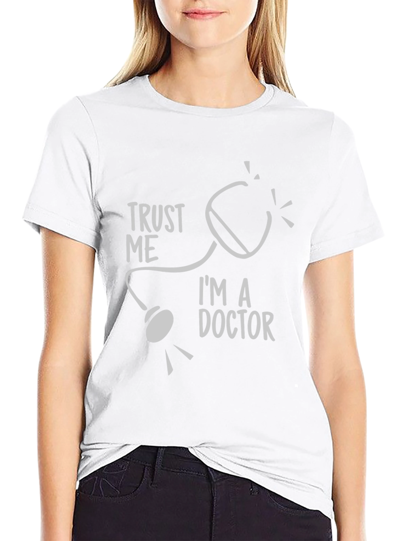 Black Trust Me I'm A Doctor T-Shirt view 9