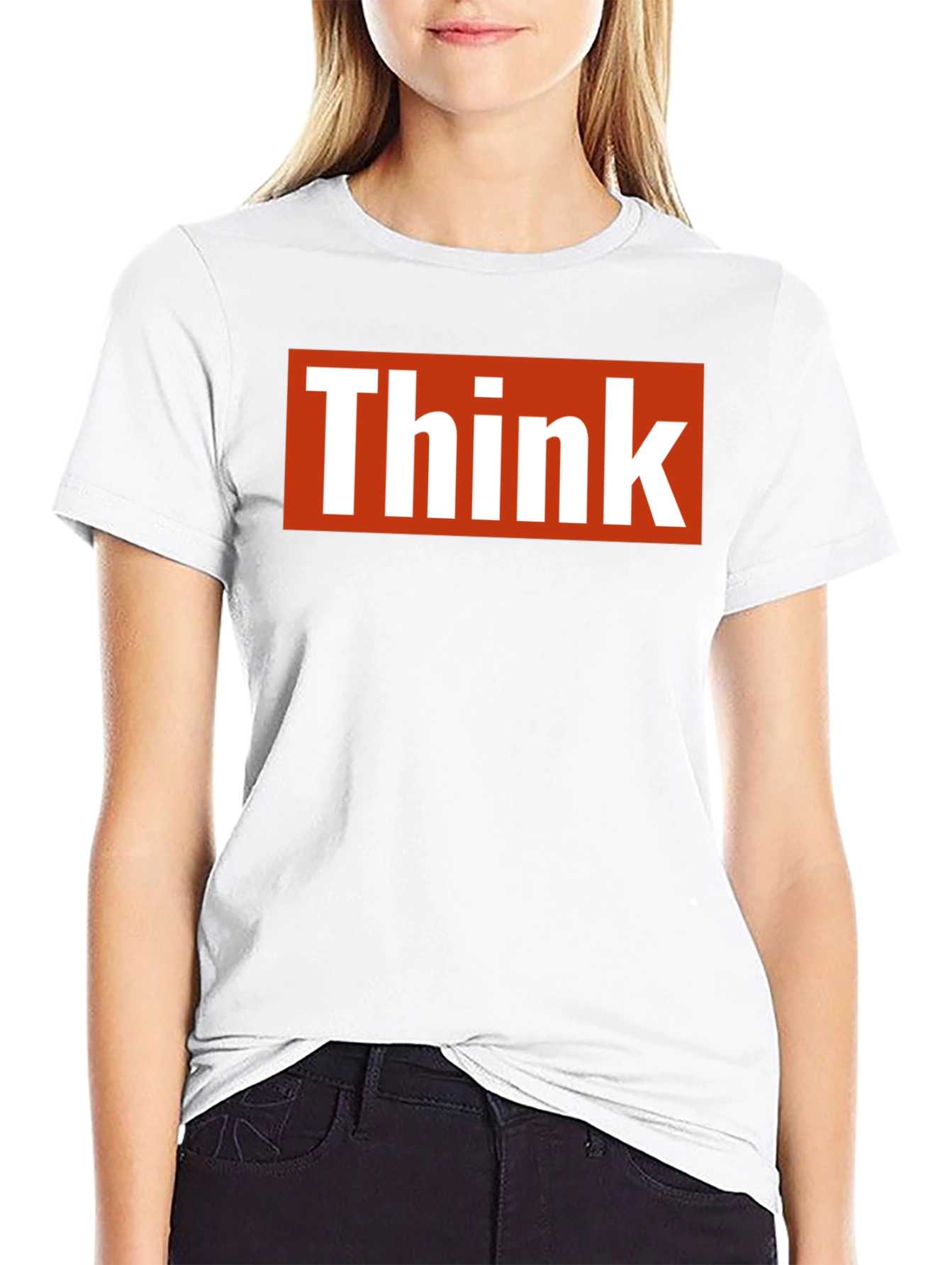 Black Think T-Shirt - Bold Graphic Tee view 9