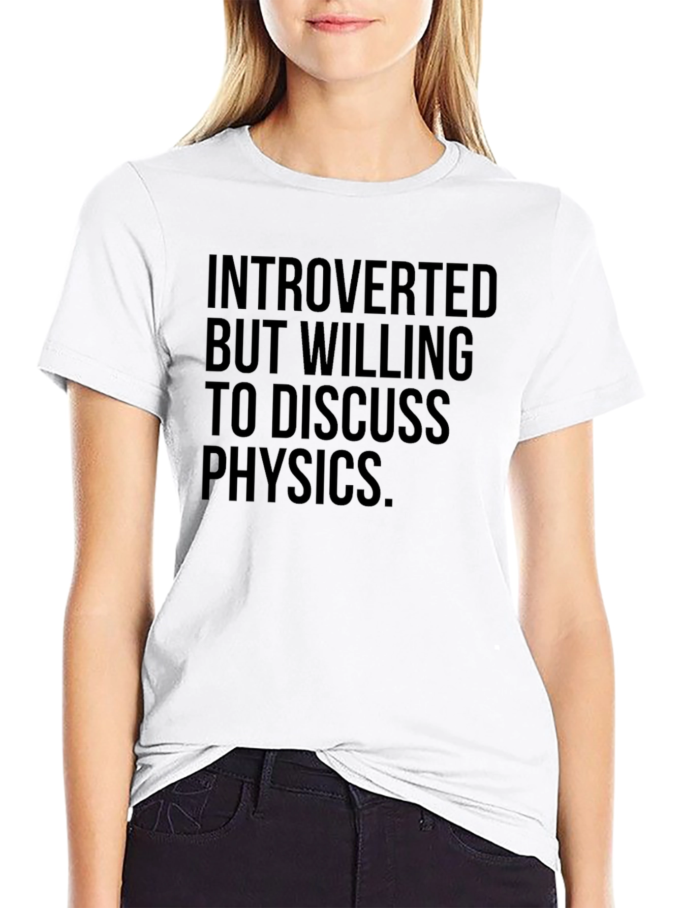 Black Introverted Physics T-Shirt - Black view 9