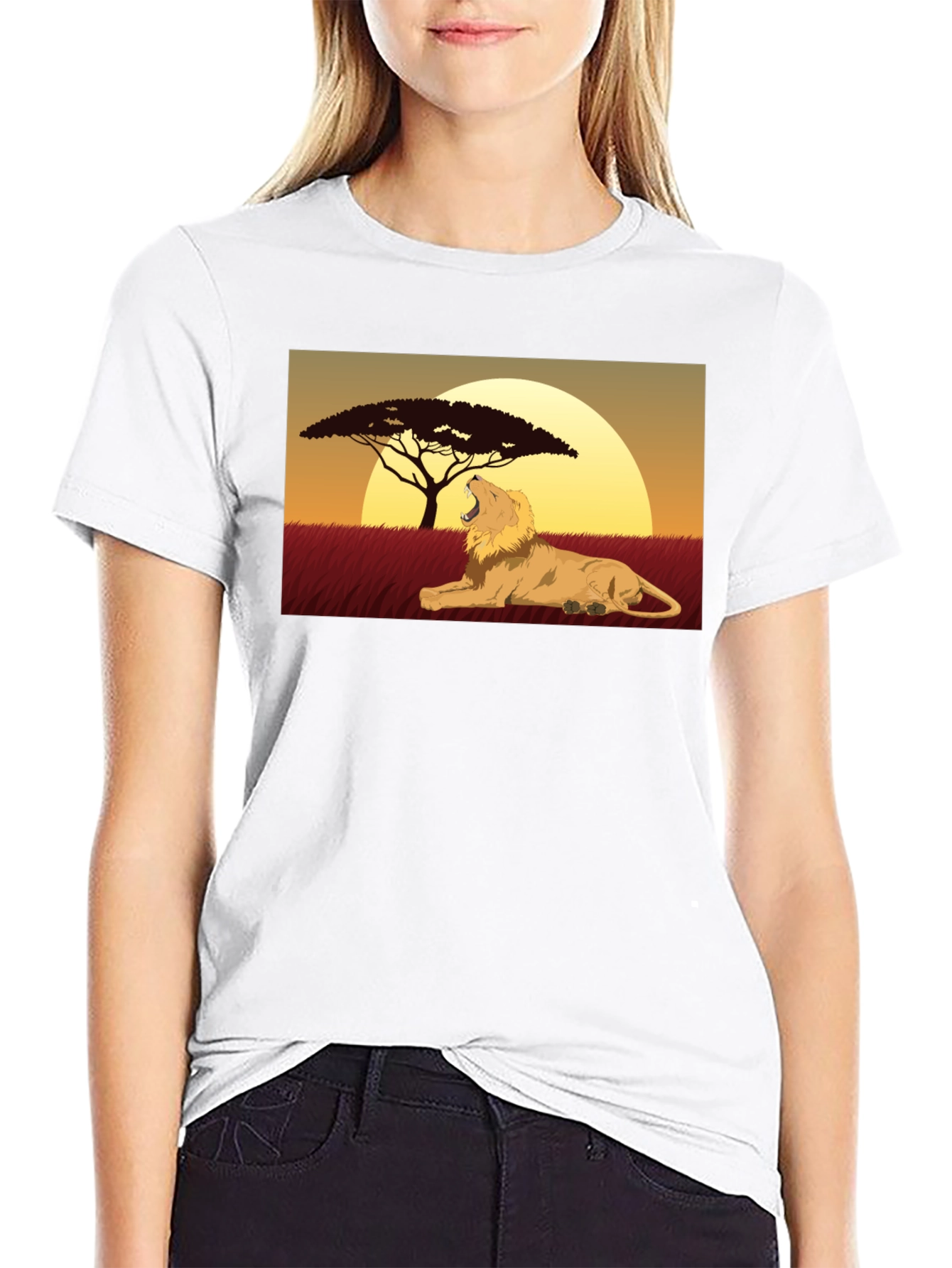 Black Lion King Graphic Tee - Classic Black T-Shirt view 9