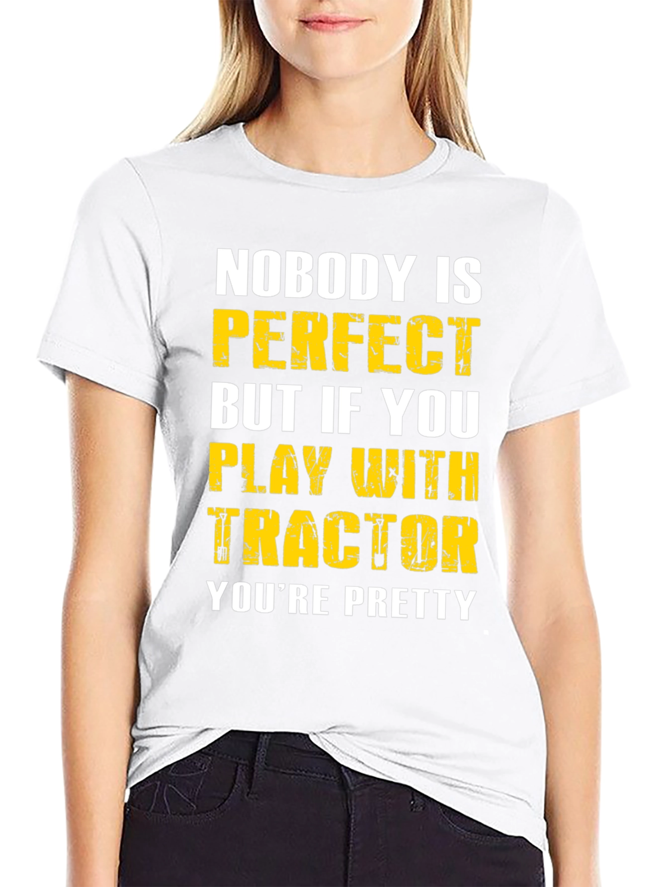 Funny Tractor T-Shirt - Nobody is Perfect - 9