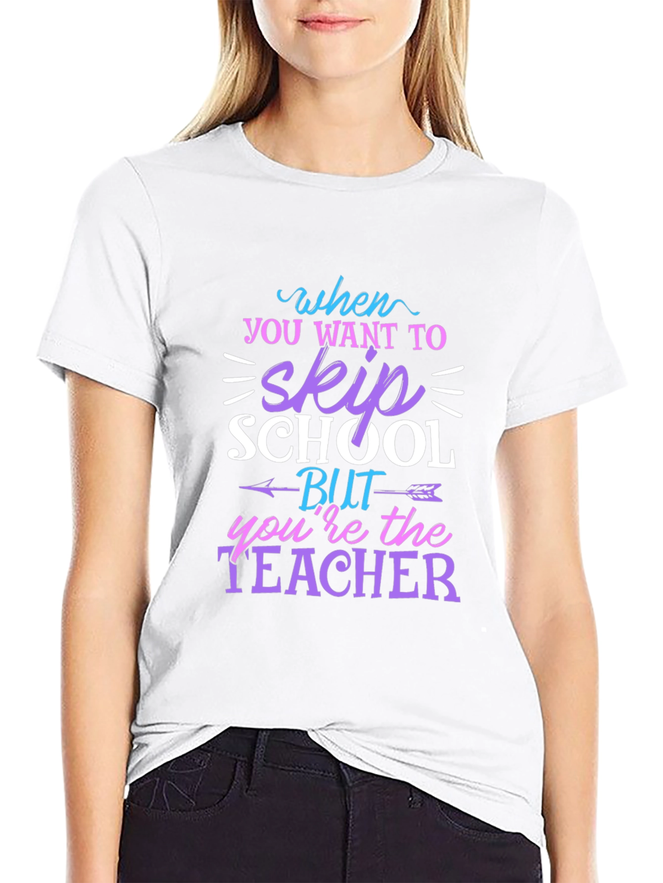 Black Teacher Skip School T-Shirt Funny Unisex Tee view 9